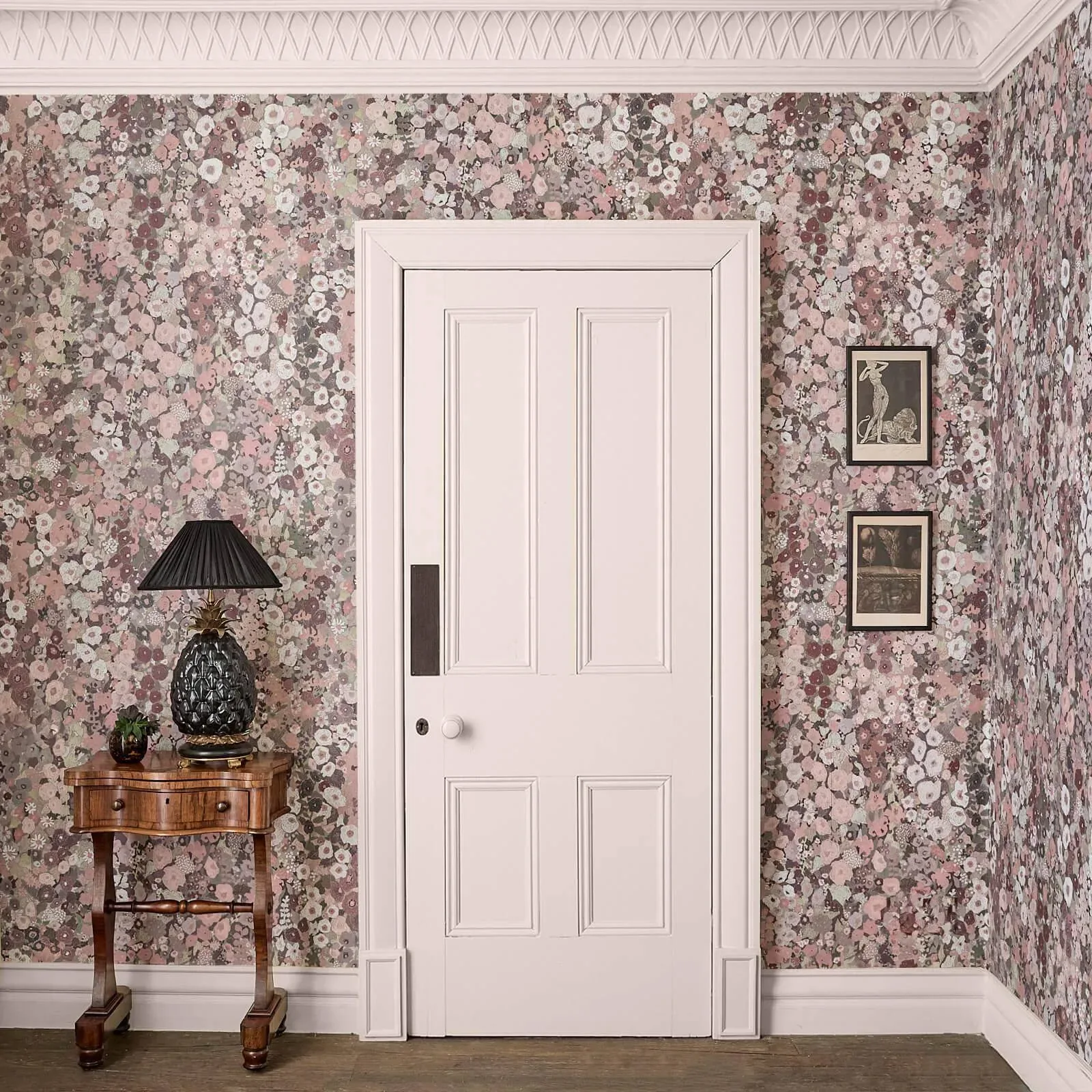 House of Hackney Hollyhocks wallpaper in Earth – SKU 1-WA-HOL-DI-EAR-XXX