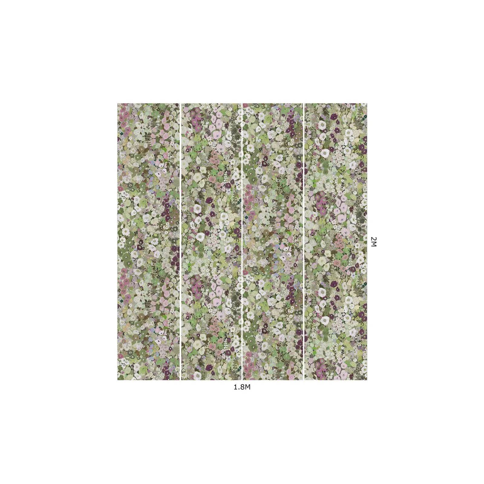 House of Hackney Hollyhocks Wallpaper – Meadow | Wallpaper Twins House of Hackney Hollyhocks wallpaper in Meadow – SKU 1-WA-HOL-DI-MEA-XXX