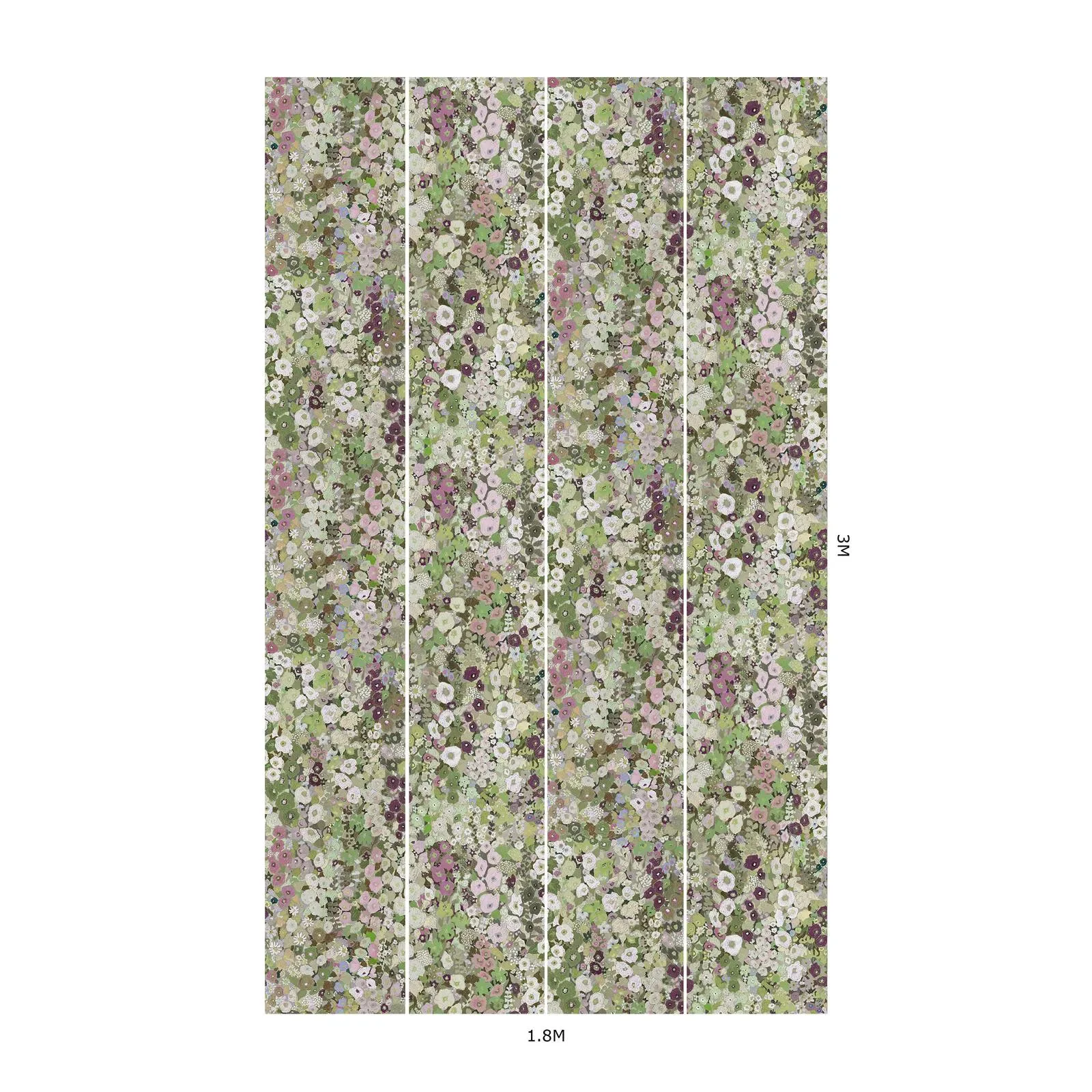 House of Hackney Hollyhocks Wallpaper – Meadow | Wallpaper Twins House of Hackney Hollyhocks wallpaper in Meadow – SKU 1-WA-HOL-DI-MEA-XXX