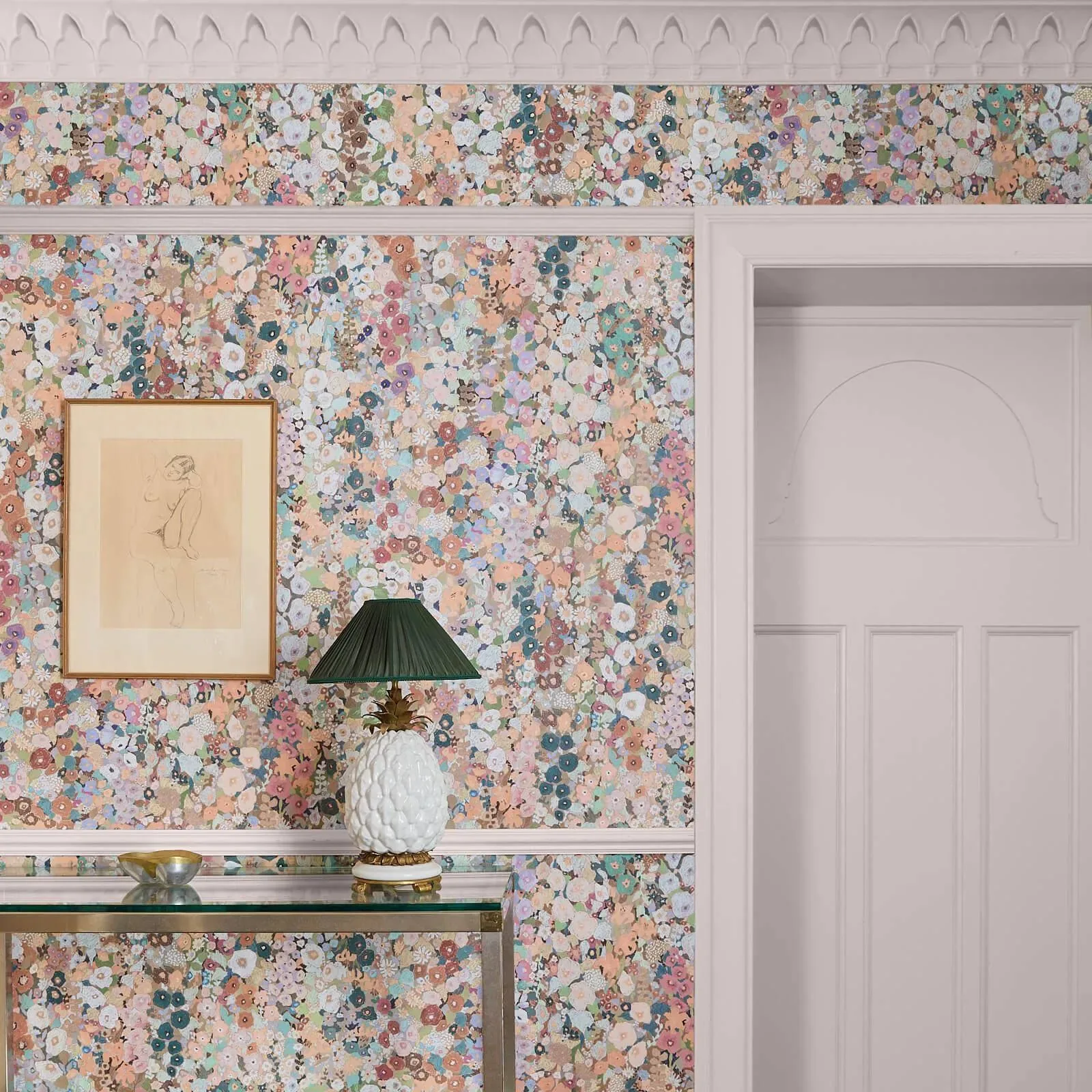House of Hackney Hollyhocks wallpaper in Prairie – SKU 1-WA-HOL-DI-PRA-XXX