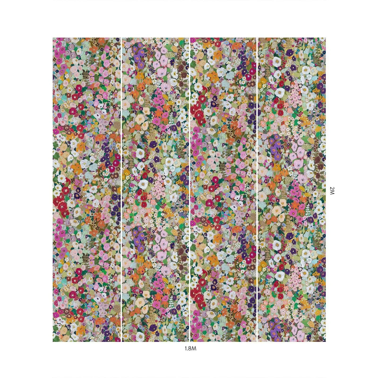 House of Hackney Hollyhocks wallpaper in Spring – SKU 1-WA-HOL-DI-SPR-XXX