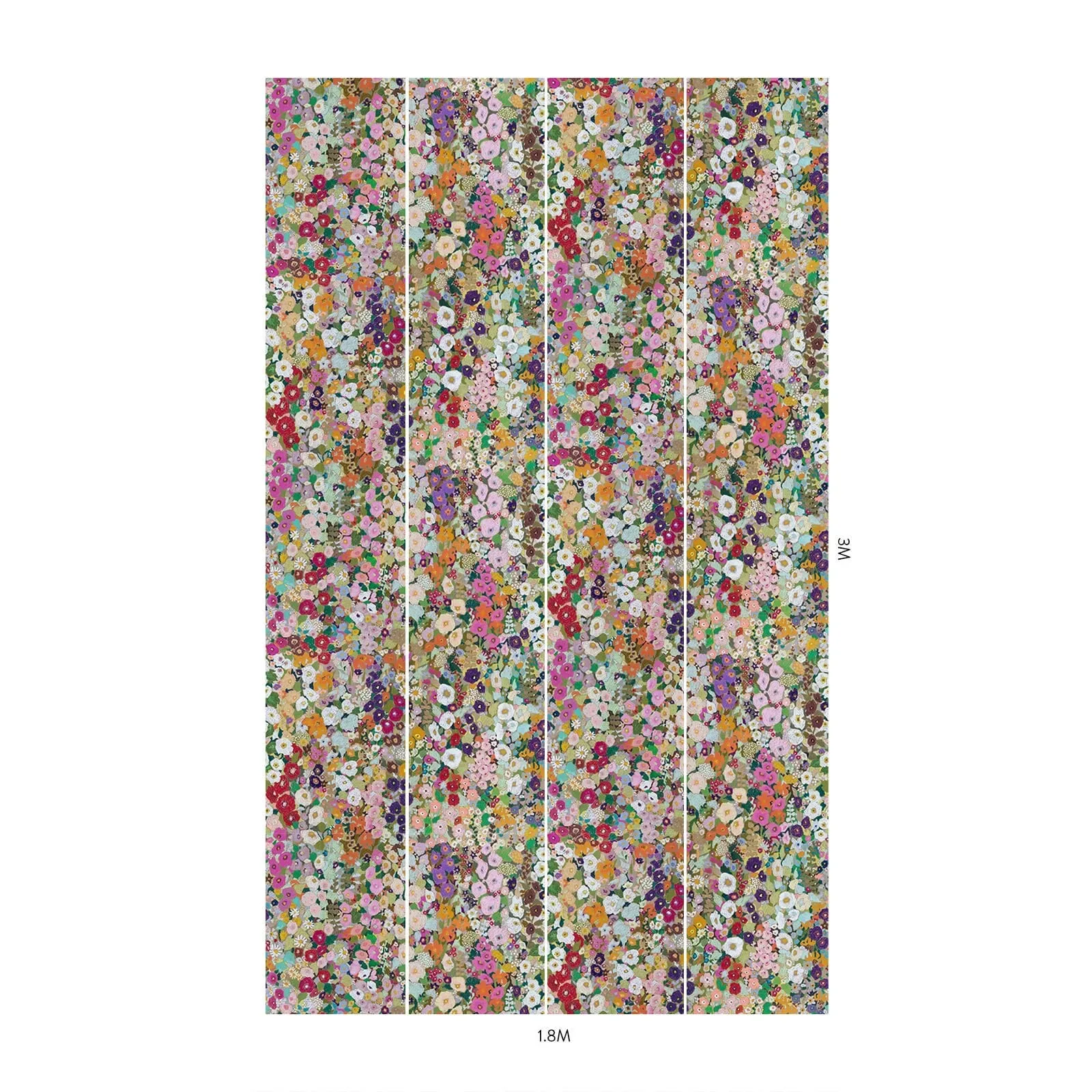 House of Hackney Hollyhocks wallpaper in Spring – SKU 1-WA-HOL-DI-SPR-XXX