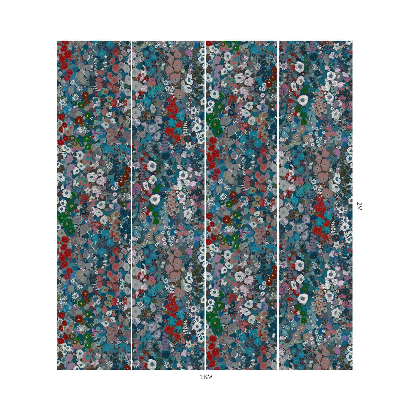 House of Hackney Hollyhocks Wallpaper – Winter | Wallpaper Twins House of Hackney Hollyhocks wallpaper in Winter – SKU 1-WA-HOL-DI-WIT-XXX