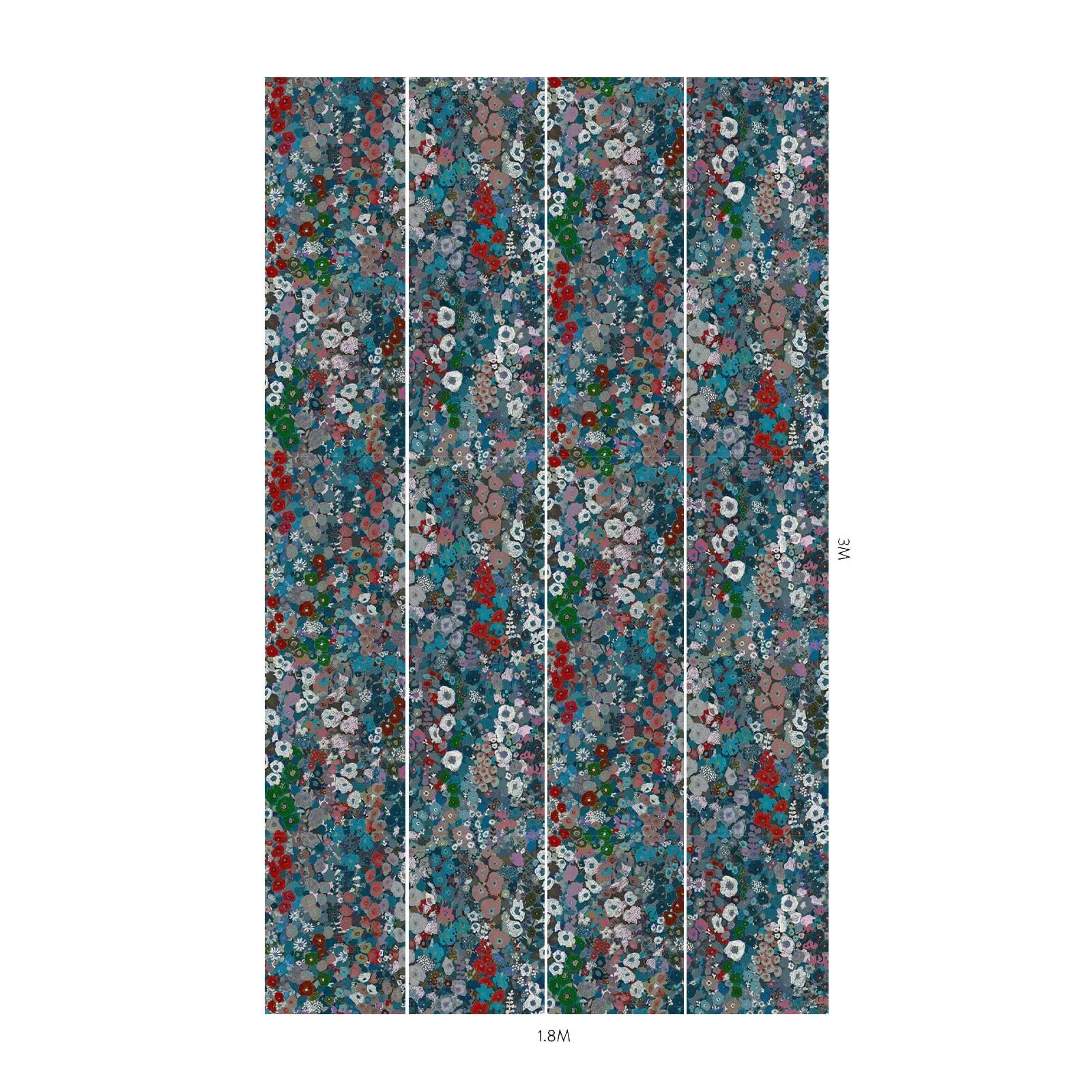 House of Hackney Hollyhocks Wallpaper – Winter | Wallpaper Twins House of Hackney Hollyhocks wallpaper in Winter – SKU 1-WA-HOL-DI-WIT-XXX