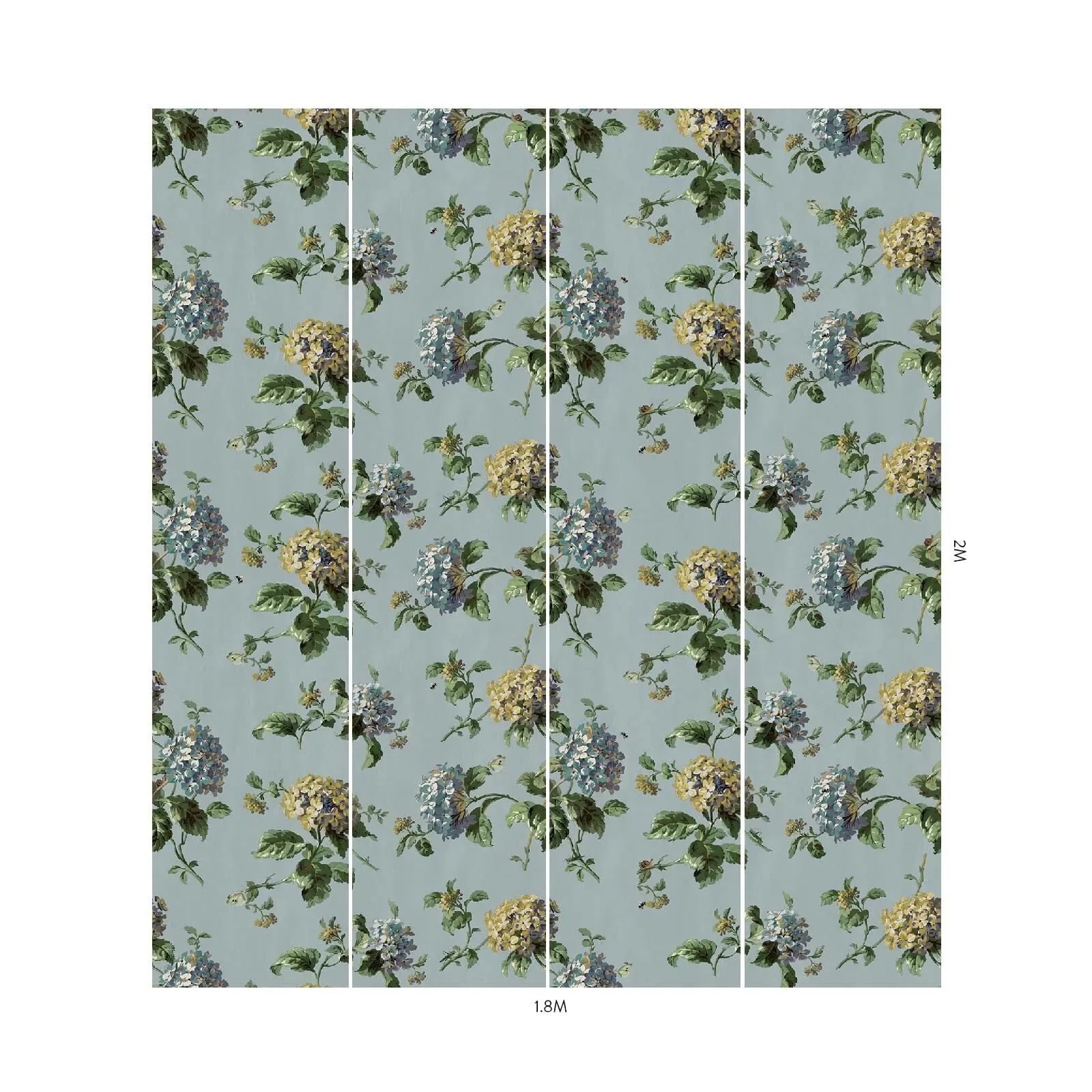 House of Hackney Hortensia wallpaper in Sky – SKU 1-WA-HOR-DI-SKY-XXX