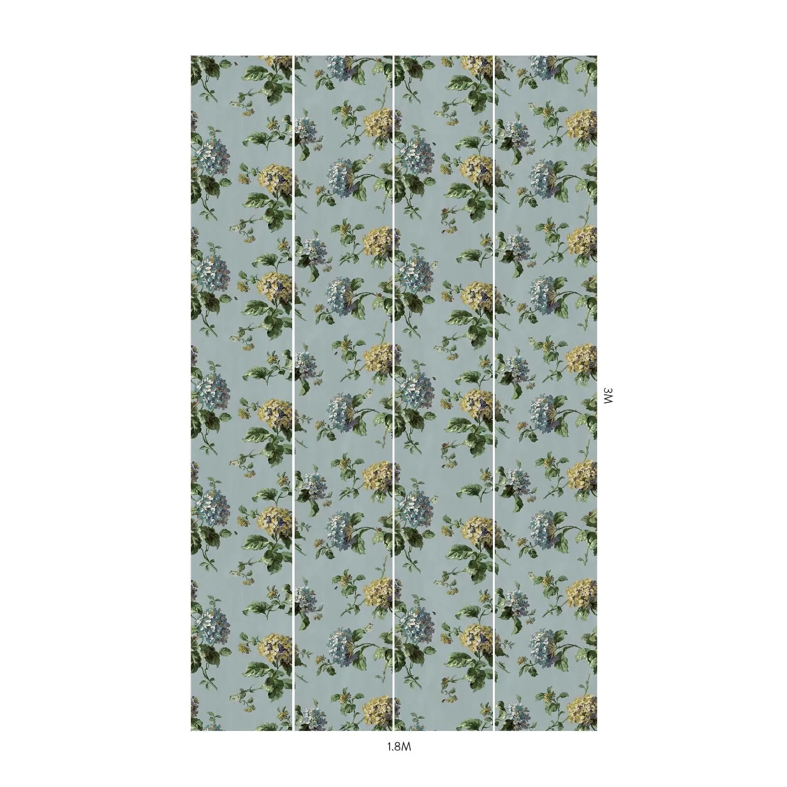 House of Hackney Hortensia wallpaper in Sky – SKU 1-WA-HOR-DI-SKY-XXX