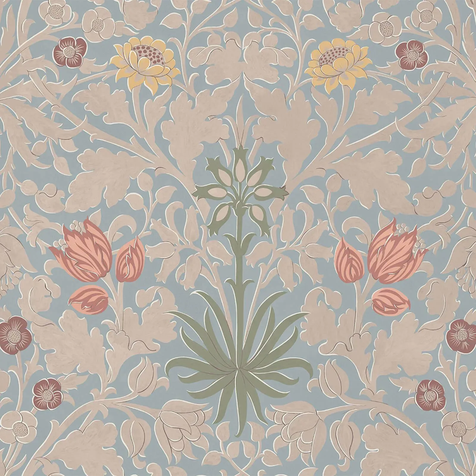 House of Hackney Hyacinth Novellus wallpaper in Byzantine Blue – SKU 1-WA-HYA-DI-BYZ-XXX