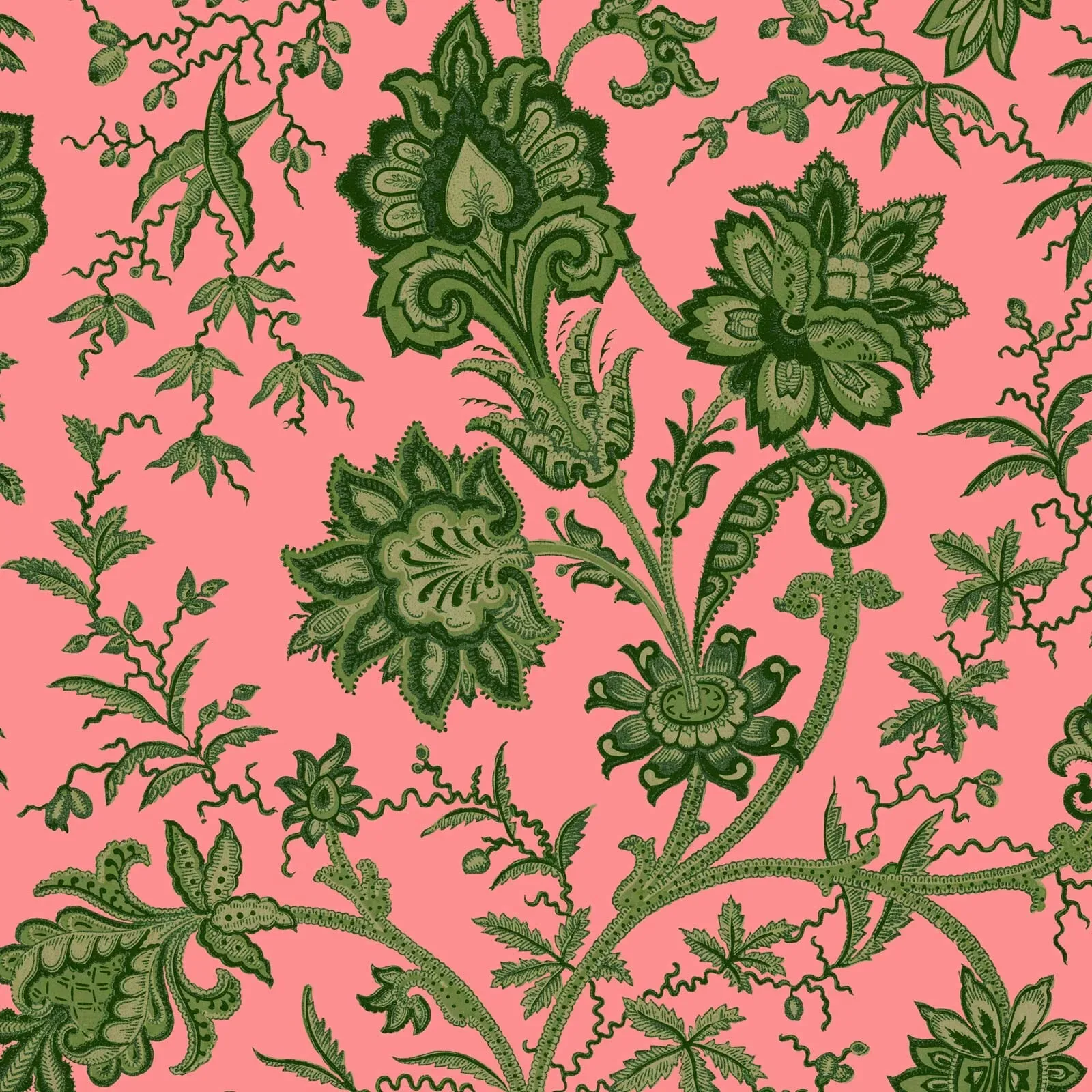 House of Hackney Indienne wallpaper in Amaranth – SKU 1-WA-IND-DI-AMA-XXX