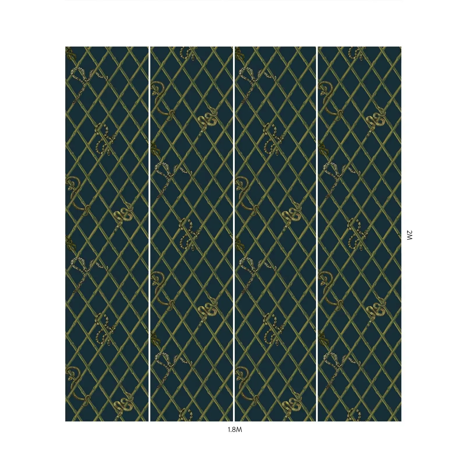 House of Hackney Khasia wallpaper in Midnight – SKU 1-WA-KHA-DI-MID-XXX