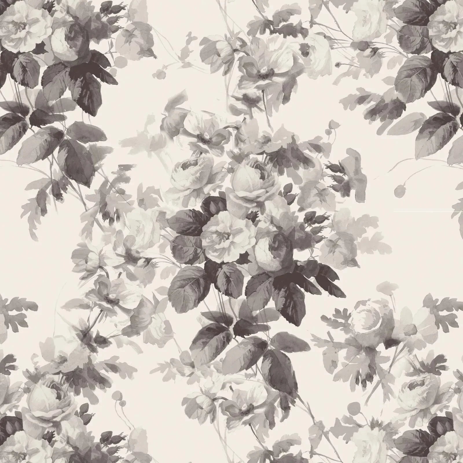 House of Hackney London Rose wallpaper in Smoke Grey – SKU 1-WA-LON-TR-GRY-XXX
