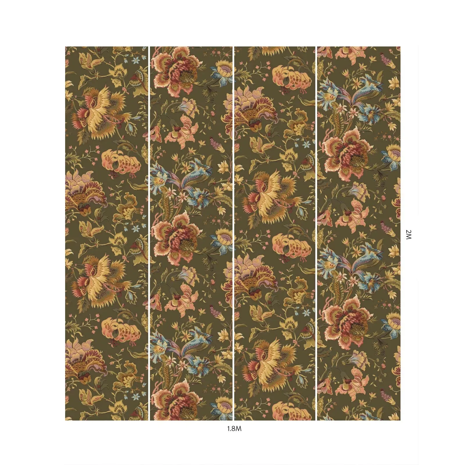 House of Hackney Majorelle Wallpaper – Moss Green | Wallpaper Twins House of Hackney Majorelle wallpaper in Moss Green – SKU 1-WA-MAJ-DI-MOS-XXX