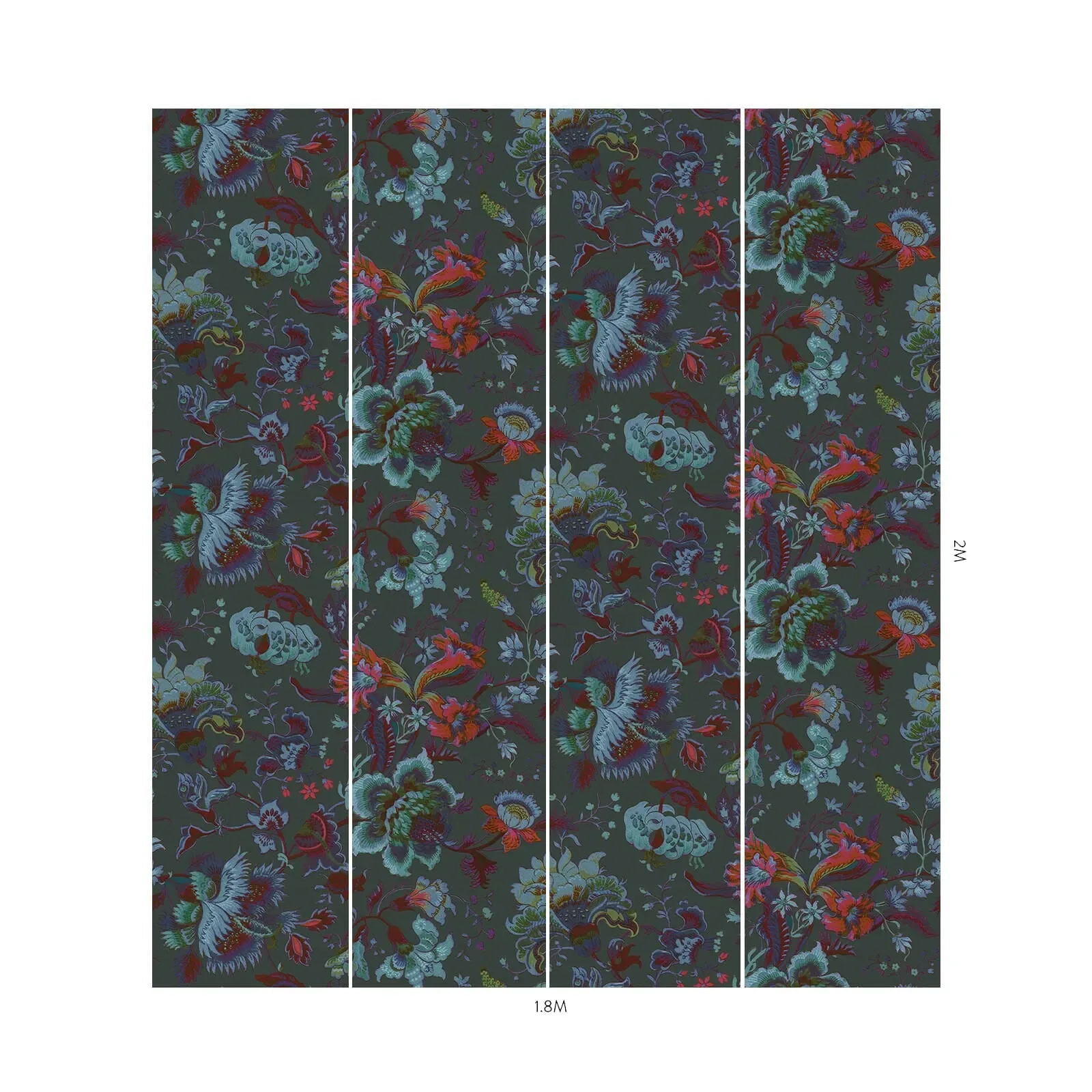 House of Hackney Majorelle Wallpaper – Petrol | Wallpaper Twins House of Hackney Majorelle wallpaper in Petrol – SKU 1-WA-MAJ-DI-PET-XXX