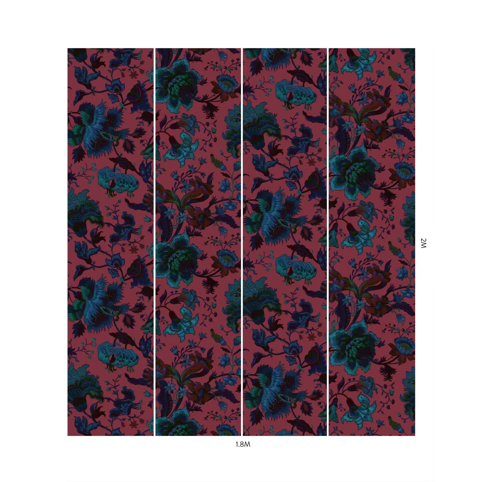 House of Hackney Majorelle wallpaper in Viola Pink – SKU 1-WA-MAJ-DI-VIP-XXX