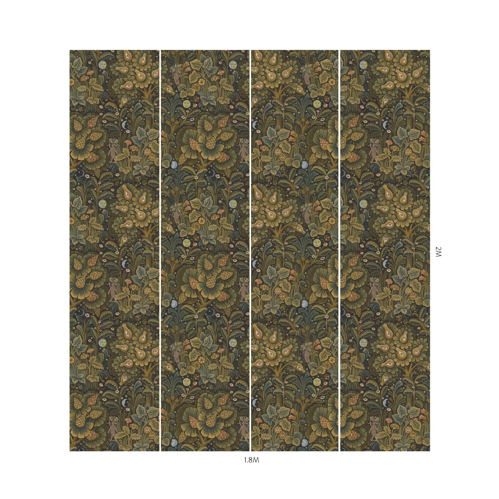 House of Hackney Moon Garden Wallpaper – Midnight | Wallpaper Twins House of Hackney Moon Garden wallpaper in Midnight – SKU 1-WA-MOG-DI-MID-XXX