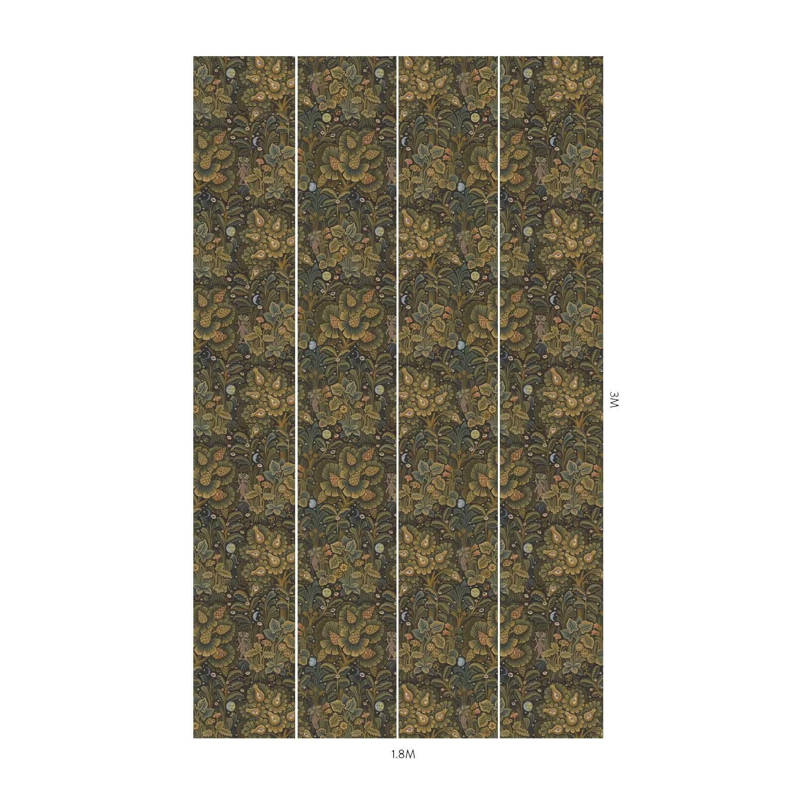 House of Hackney Moon Garden Wallpaper – Midnight | Wallpaper Twins House of Hackney Moon Garden wallpaper in Midnight – SKU 1-WA-MOG-DI-MID-XXX