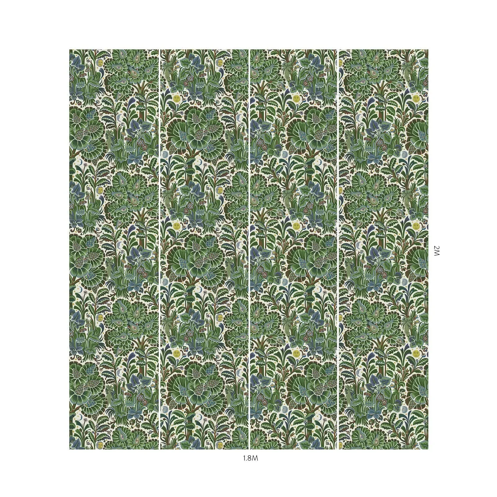 House of Hackney Moon Garden Wallpaper – Verde | Wallpaper Twins House of Hackney Moon Garden wallpaper in Verde – SKU 1-WA-MOG-DI-VER-XXX