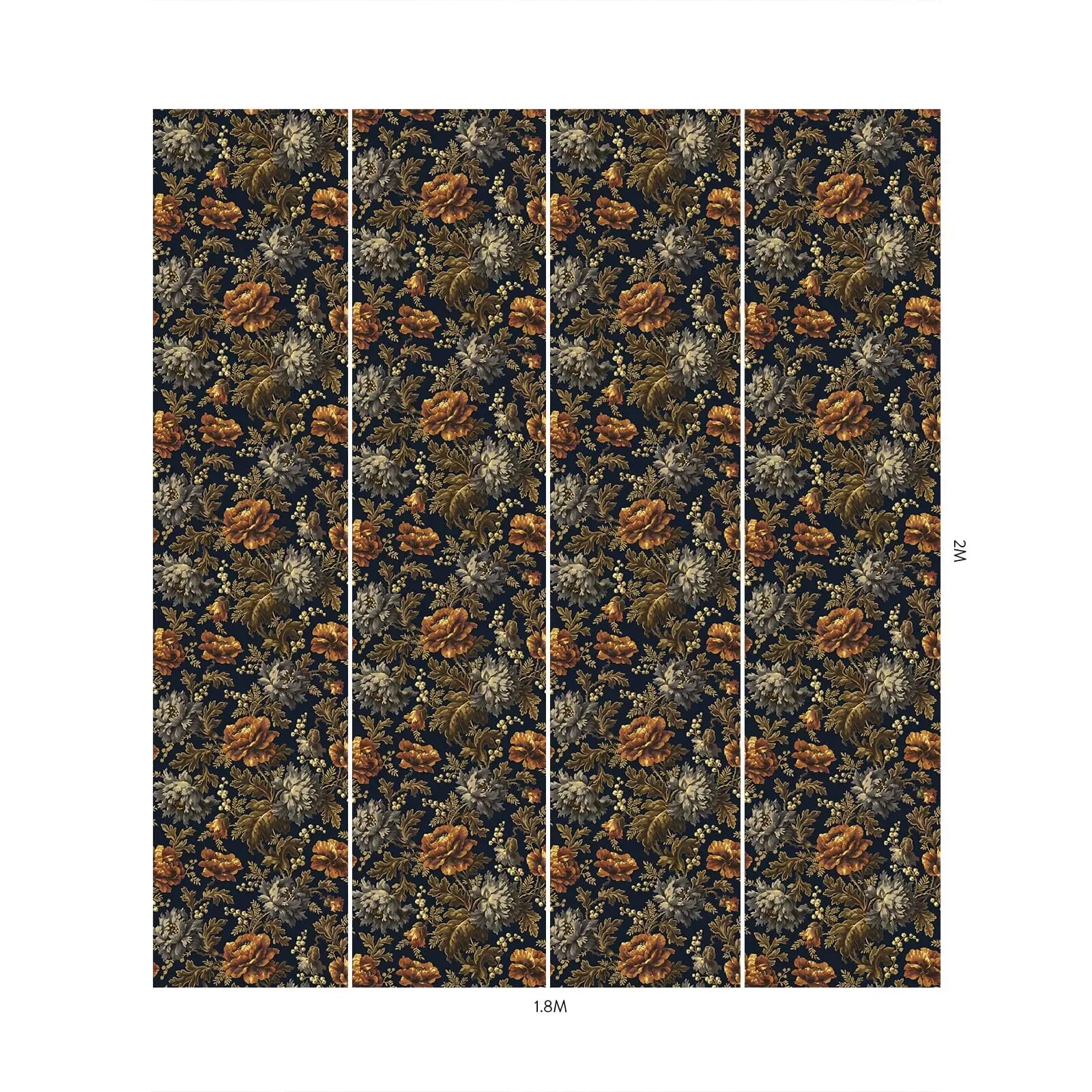 House of Hackney Opia wallpaper in Midnight – SKU 1-WA-OPI-DI-MID-XXX