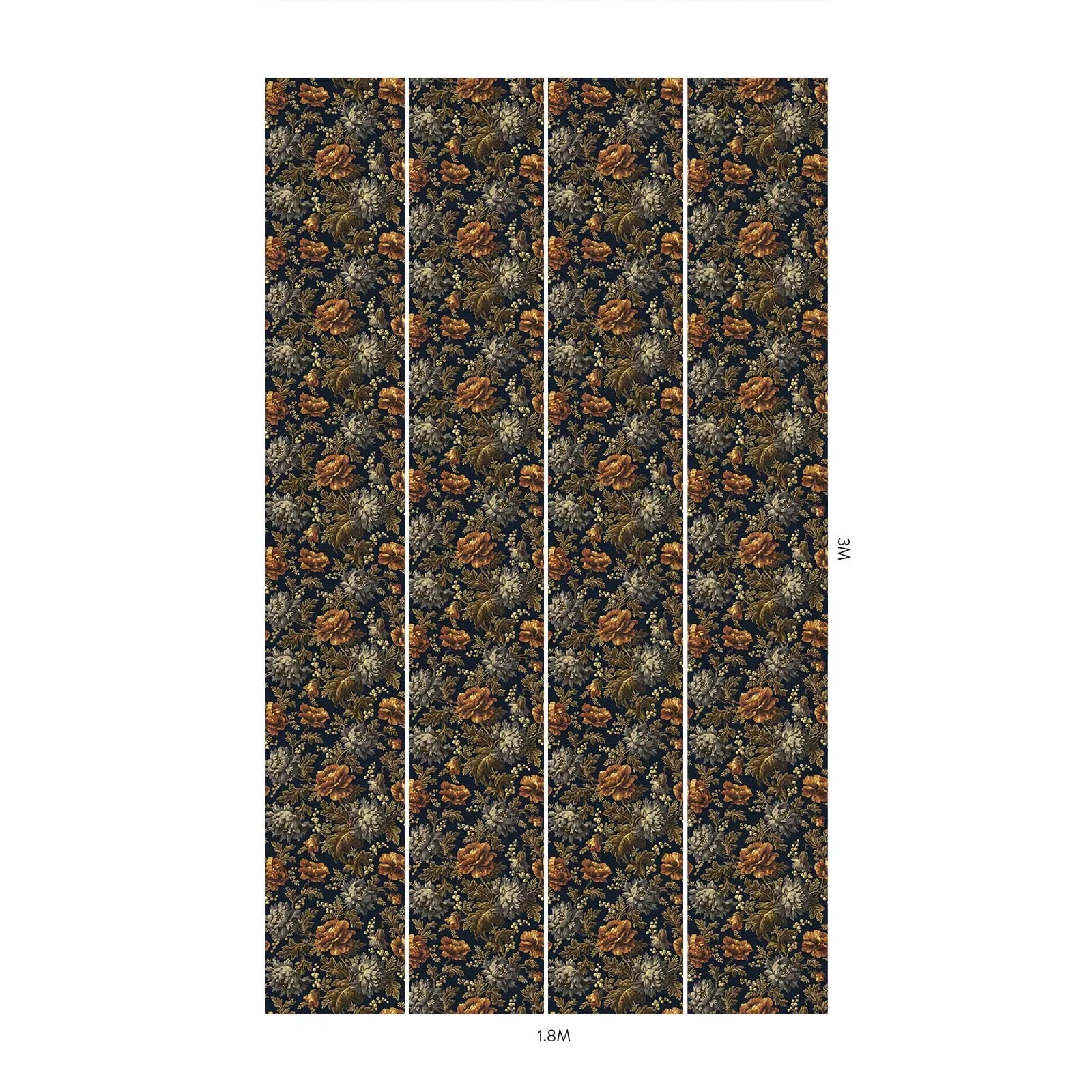 House of Hackney Opia wallpaper in Midnight – SKU 1-WA-OPI-DI-MID-XXX