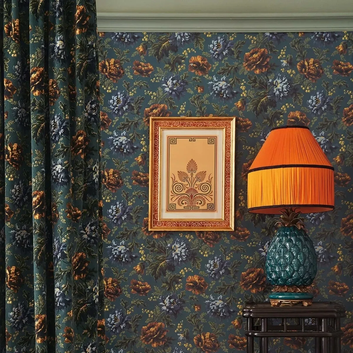 House of Hackney Opia Wallpaper – Petrol | Wallpaper Twins House of Hackney Opia wallpaper in Petrol – SKU 1-WA-OPI-DI-PET-XXX