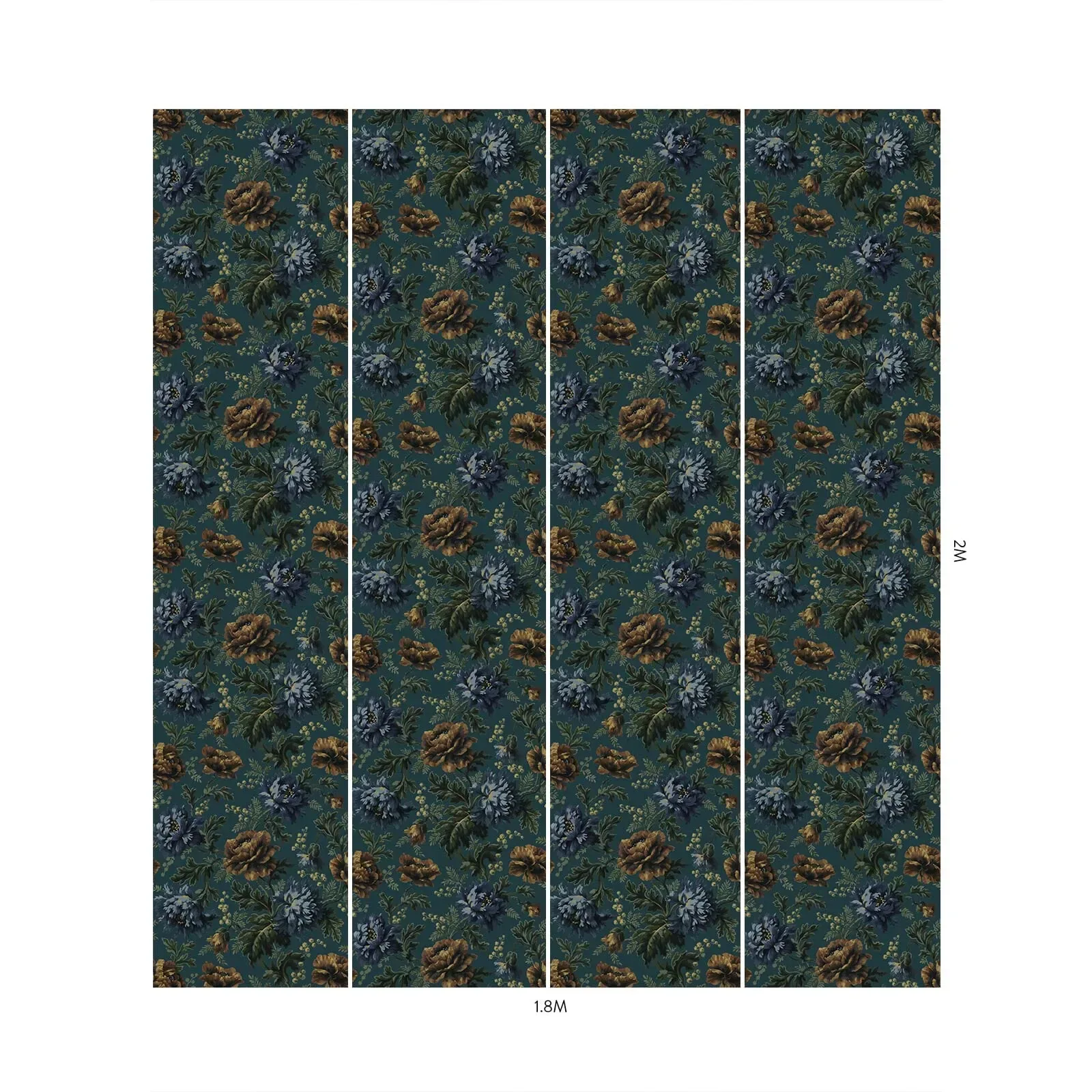 House of Hackney Opia Wallpaper – Petrol | Wallpaper Twins House of Hackney Opia wallpaper in Petrol – SKU 1-WA-OPI-DI-PET-XXX