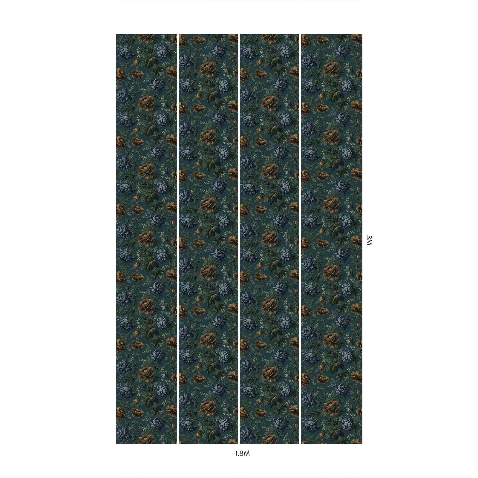 House of Hackney Opia Wallpaper – Petrol | Wallpaper Twins House of Hackney Opia wallpaper in Petrol – SKU 1-WA-OPI-DI-PET-XXX