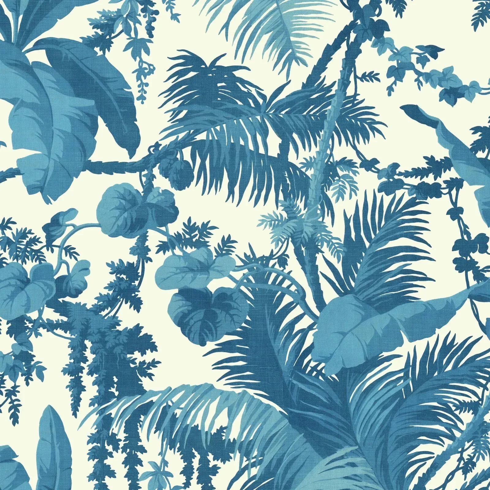 PAMPAS Wallpaper – Off White and Cerulean