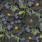House of Hackney Papavera wallpaper in Noir – SKU 1-WA-PAV-DI-NOI-XXX