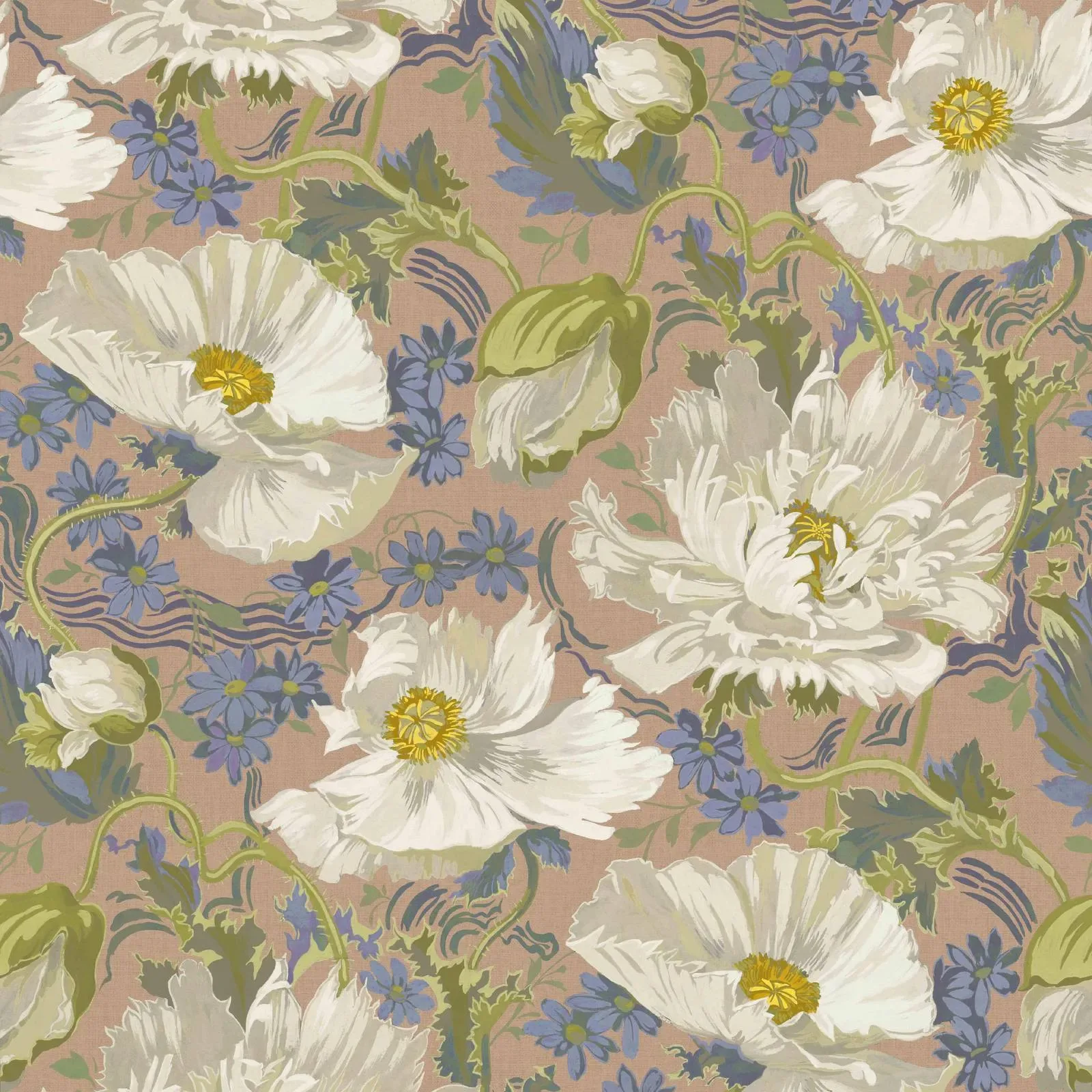 House of Hackney Papavera wallpaper in Tourmaline – SKU 1-WA-PAV-DI-TOU-XXX