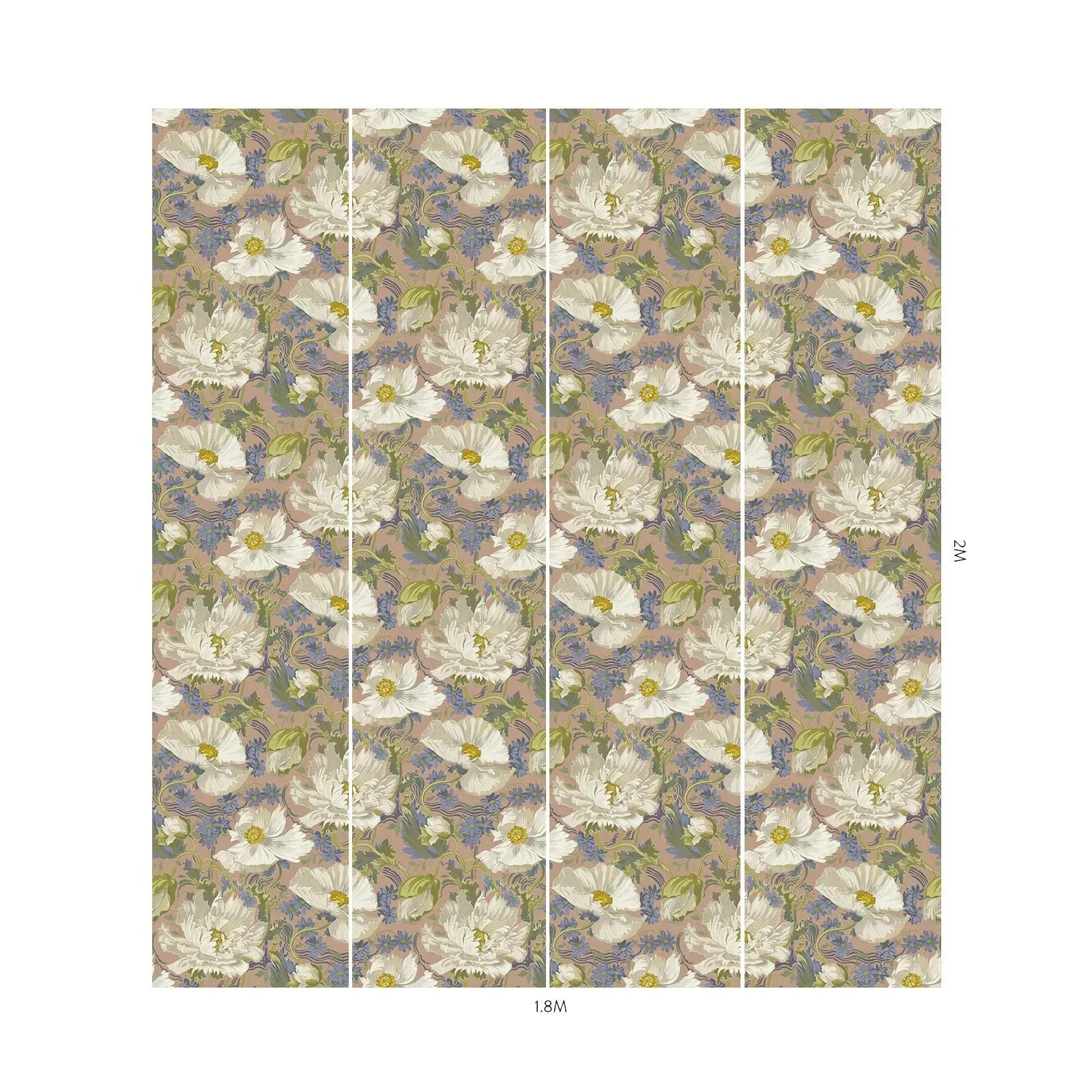 House of Hackney Papavera wallpaper in Tourmaline – SKU 1-WA-PAV-DI-TOU-XXX