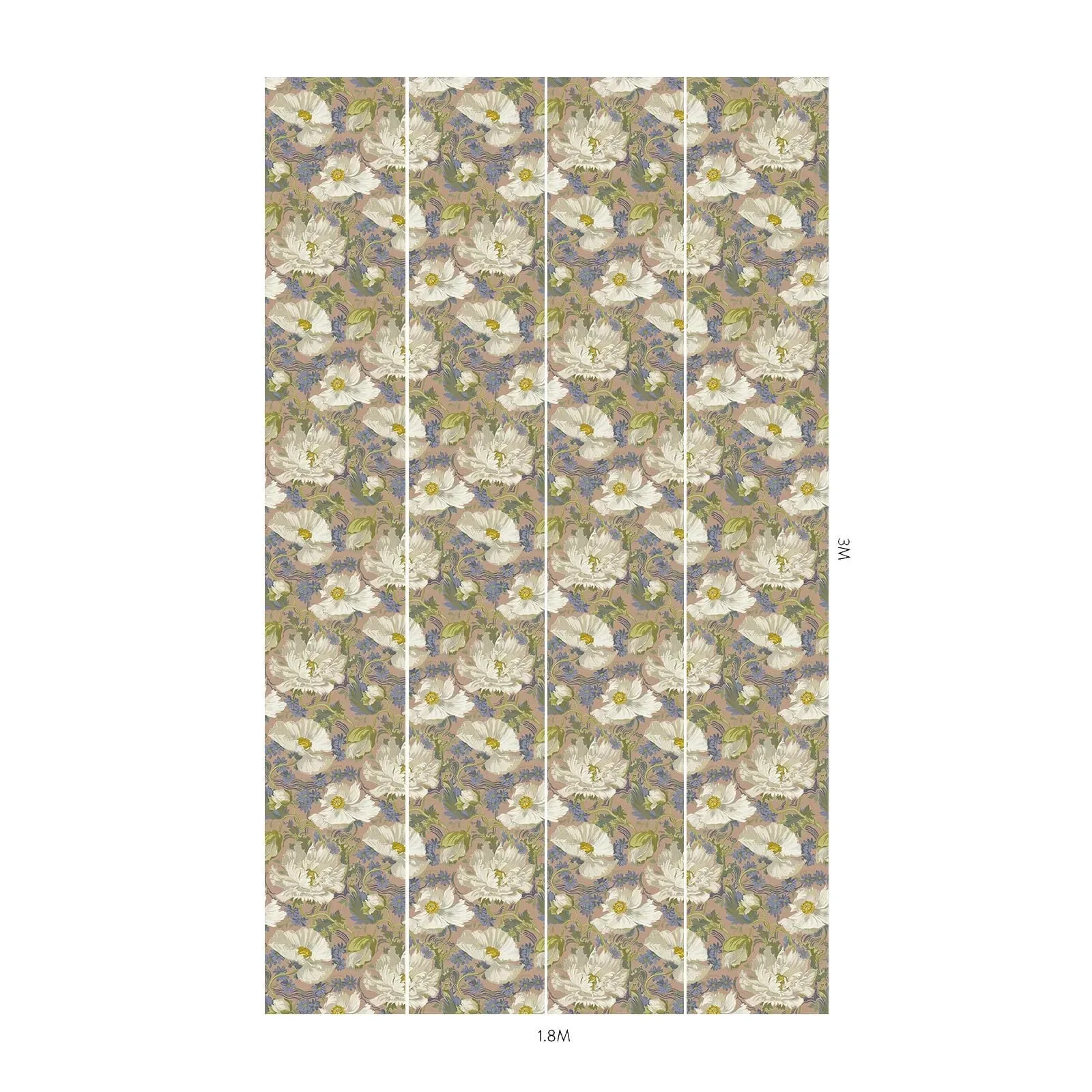 House of Hackney Papavera wallpaper in Tourmaline – SKU 1-WA-PAV-DI-TOU-XXX