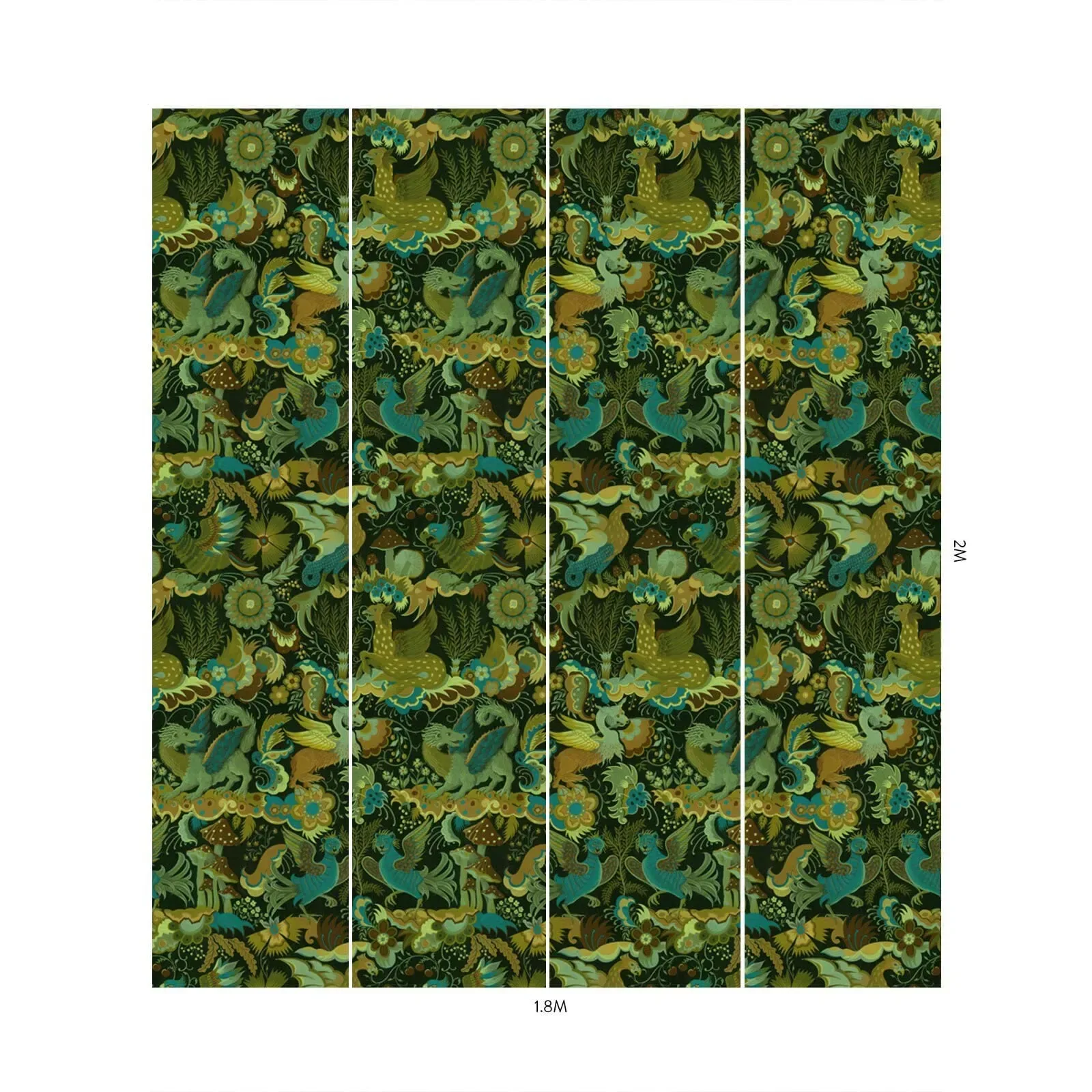 House of Hackney Phantasia Wallpaper – Emerald Green | Wallpaper Twins House of Hackney Phantasia wallpaper in Emerald Green – SKU 1-WA-PHA-DI-EME-XXX