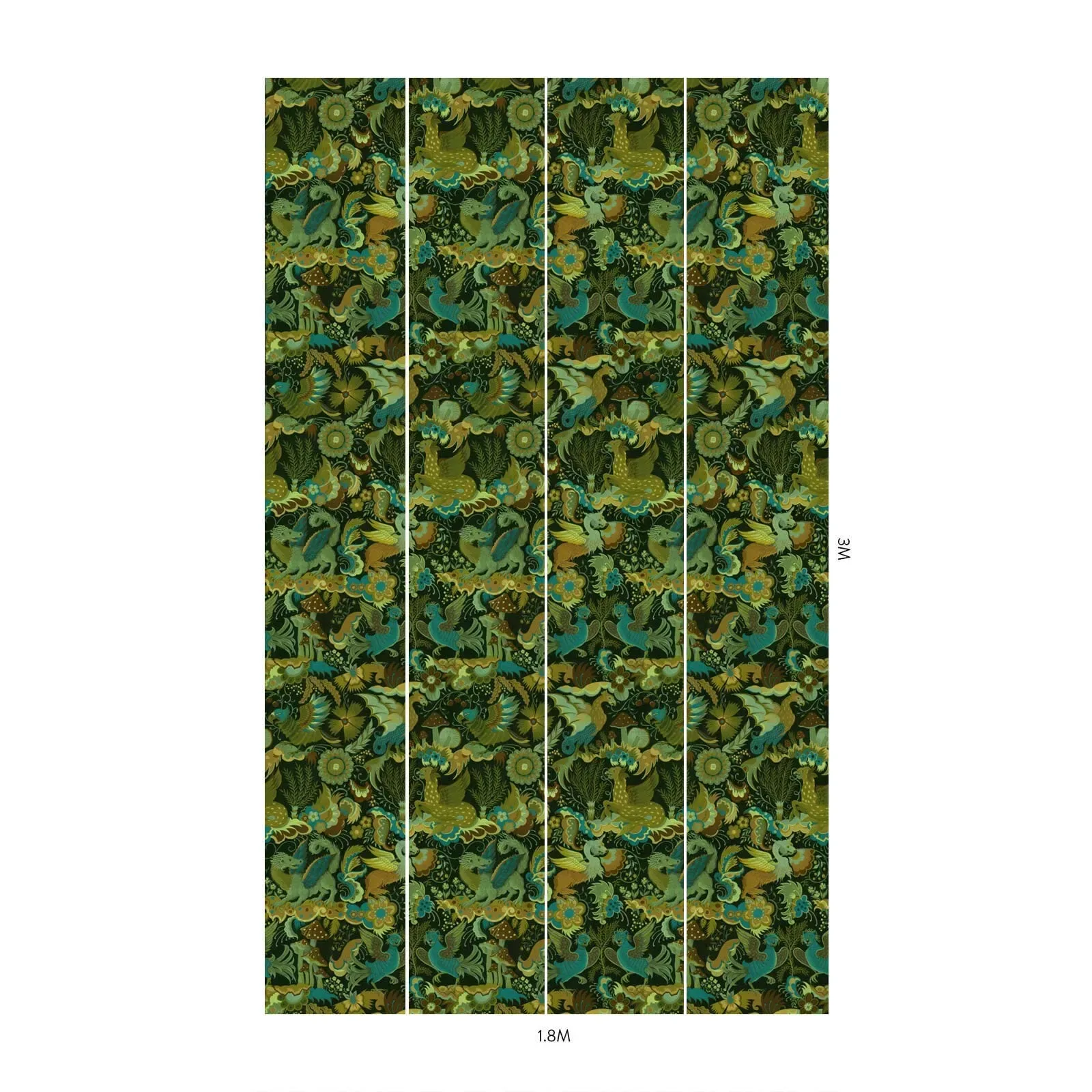 House of Hackney Phantasia Wallpaper – Emerald Green | Wallpaper Twins House of Hackney Phantasia wallpaper in Emerald Green – SKU 1-WA-PHA-DI-EME-XXX