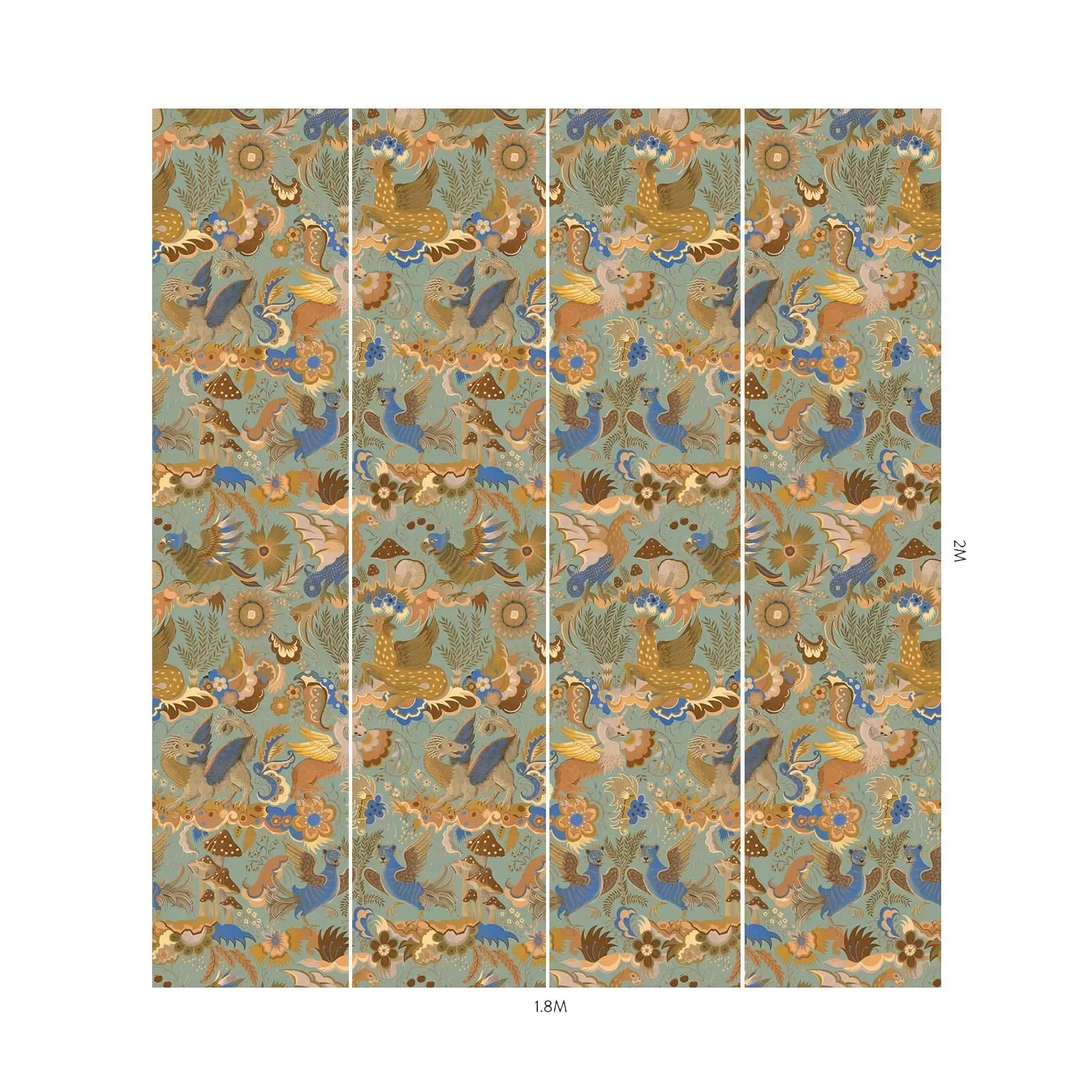 House of Hackney Phantasia wallpaper in Jadeite – SKU 1-WA-PHA-DI-JAD-XXX