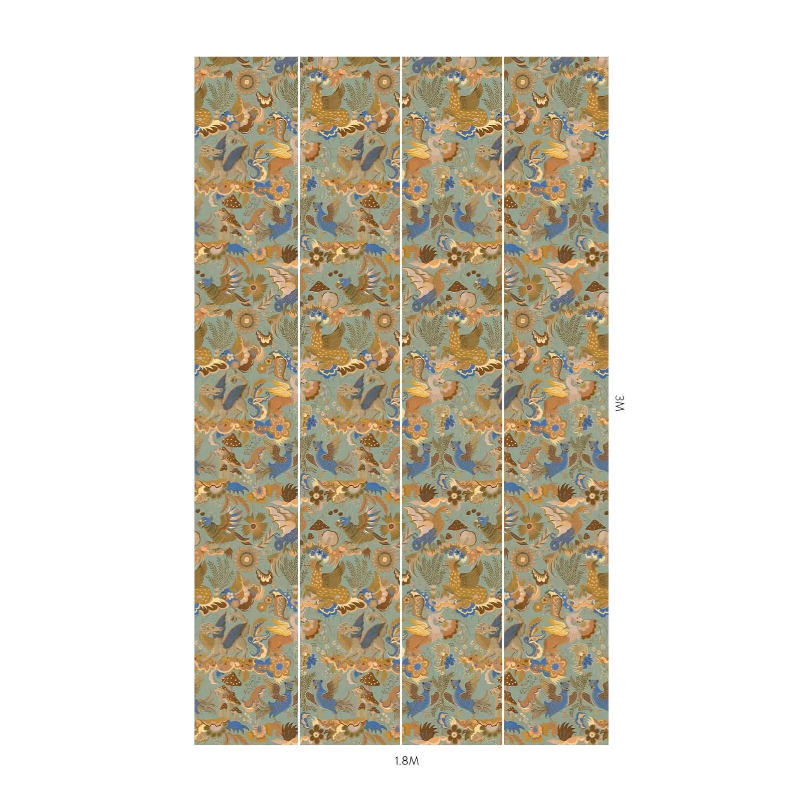 House of Hackney Phantasia wallpaper in Jadeite – SKU 1-WA-PHA-DI-JAD-XXX