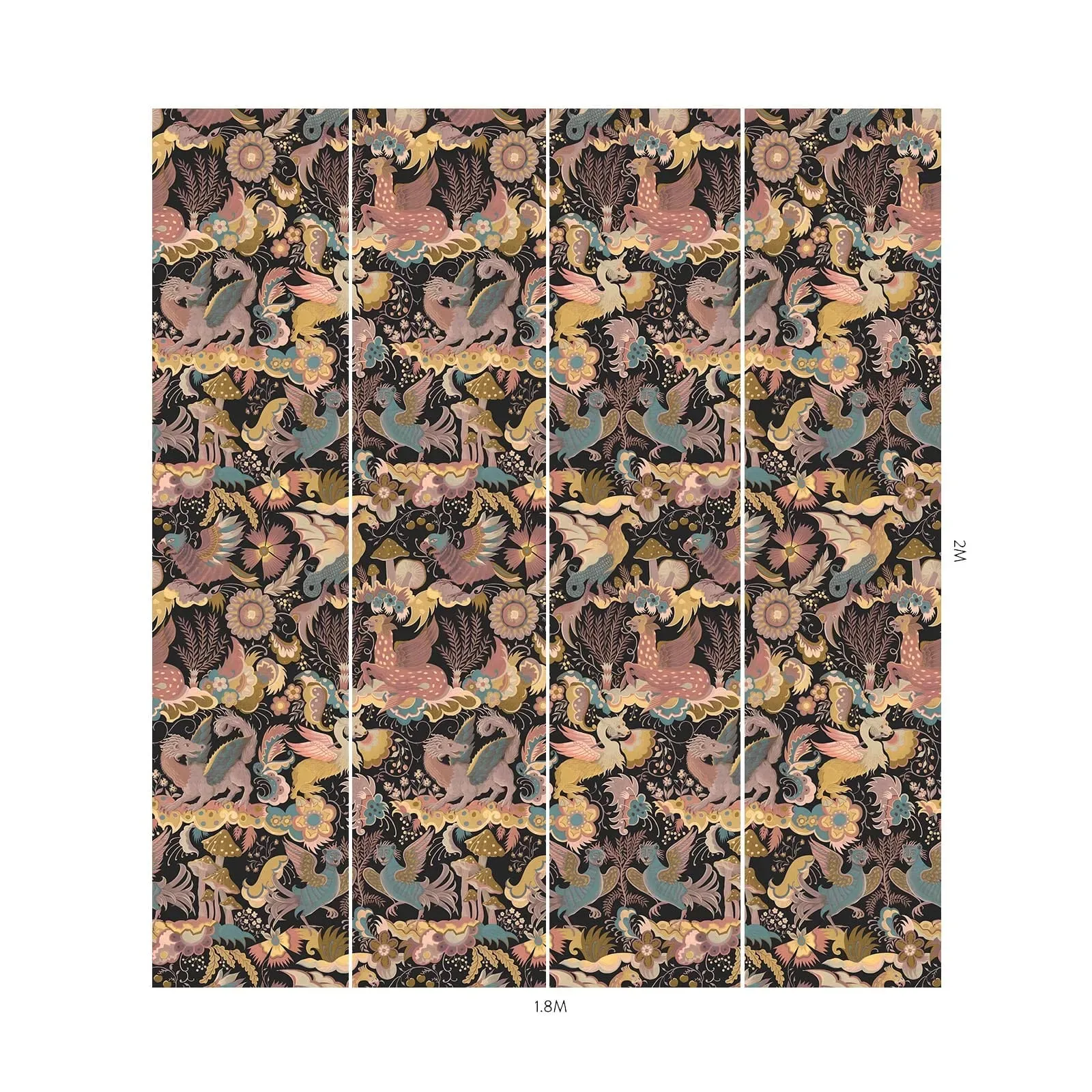 House of Hackney Phantasia Wallpaper – Noir | Wallpaper Twins House of Hackney Phantasia wallpaper in Noir – SKU 1-WA-PHA-DI-NOI-XXX