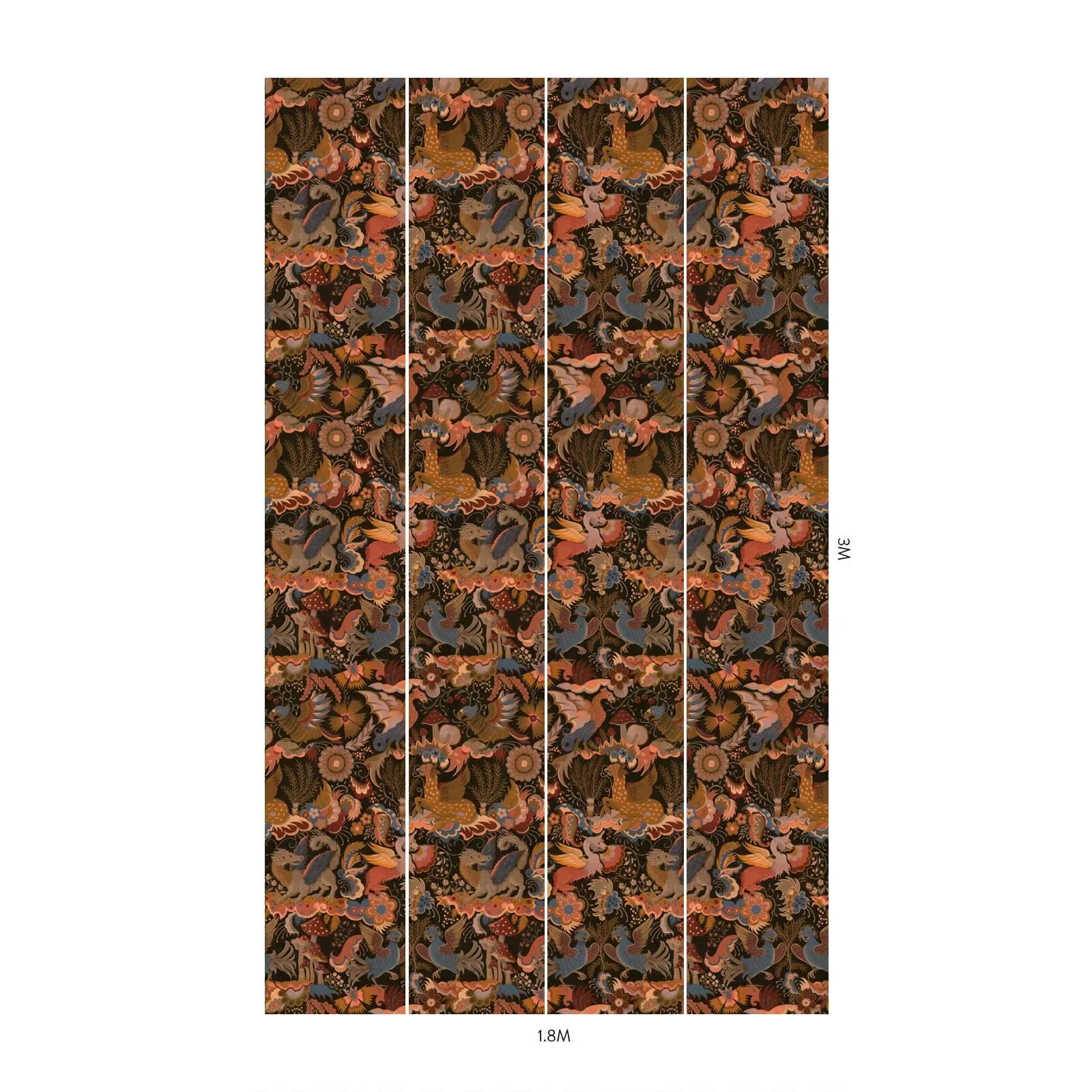 House of Hackney Phantasia Wallpaper – Selenite Orange | Wallpaper Twins House of Hackney Phantasia wallpaper in Selenite Orange – SKU 1-WA-PHA-DI-SEL-XXX