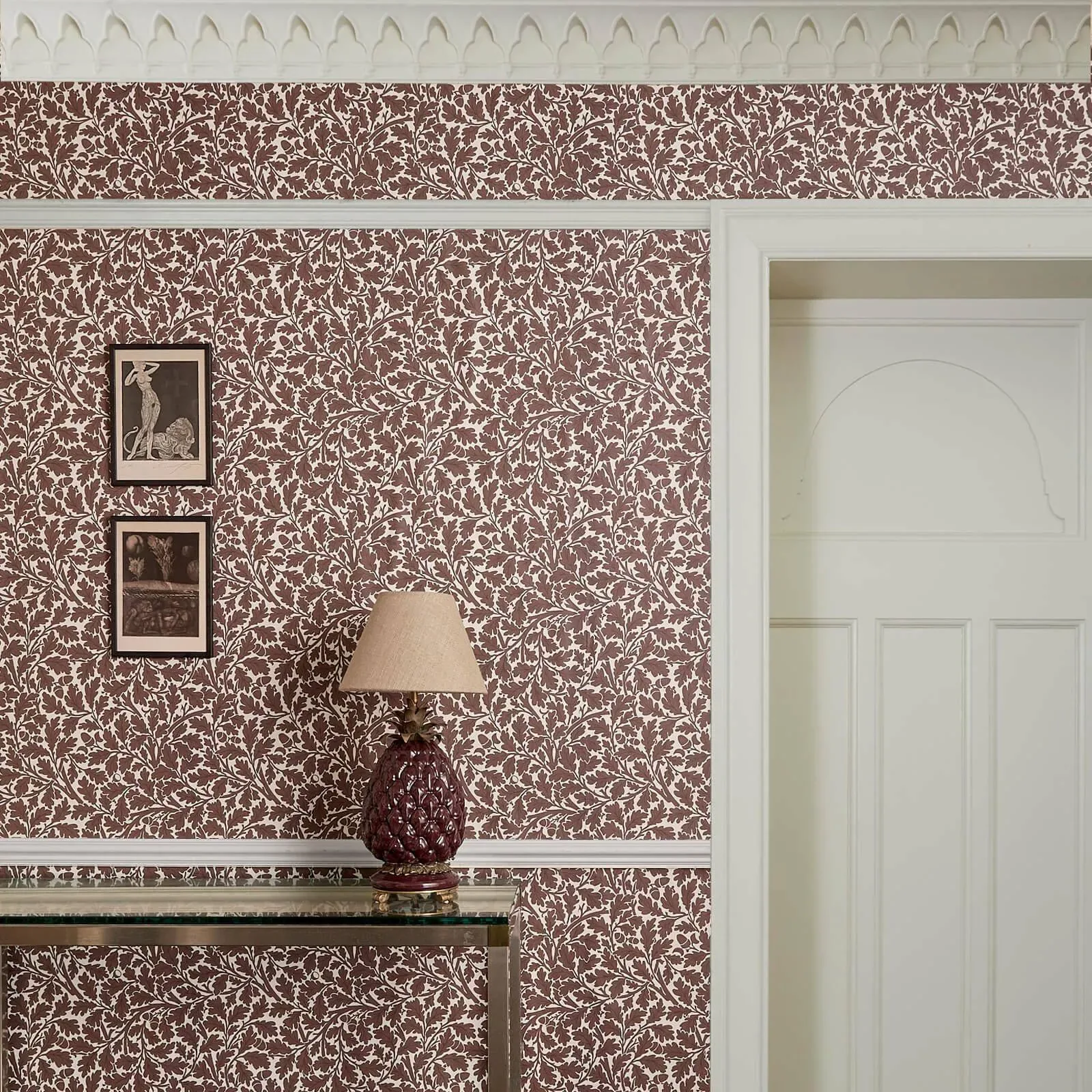 House of Hackney Quercus wallpaper in Carnelian – SKU 1-WA-QUE-DI-CRN-XXX