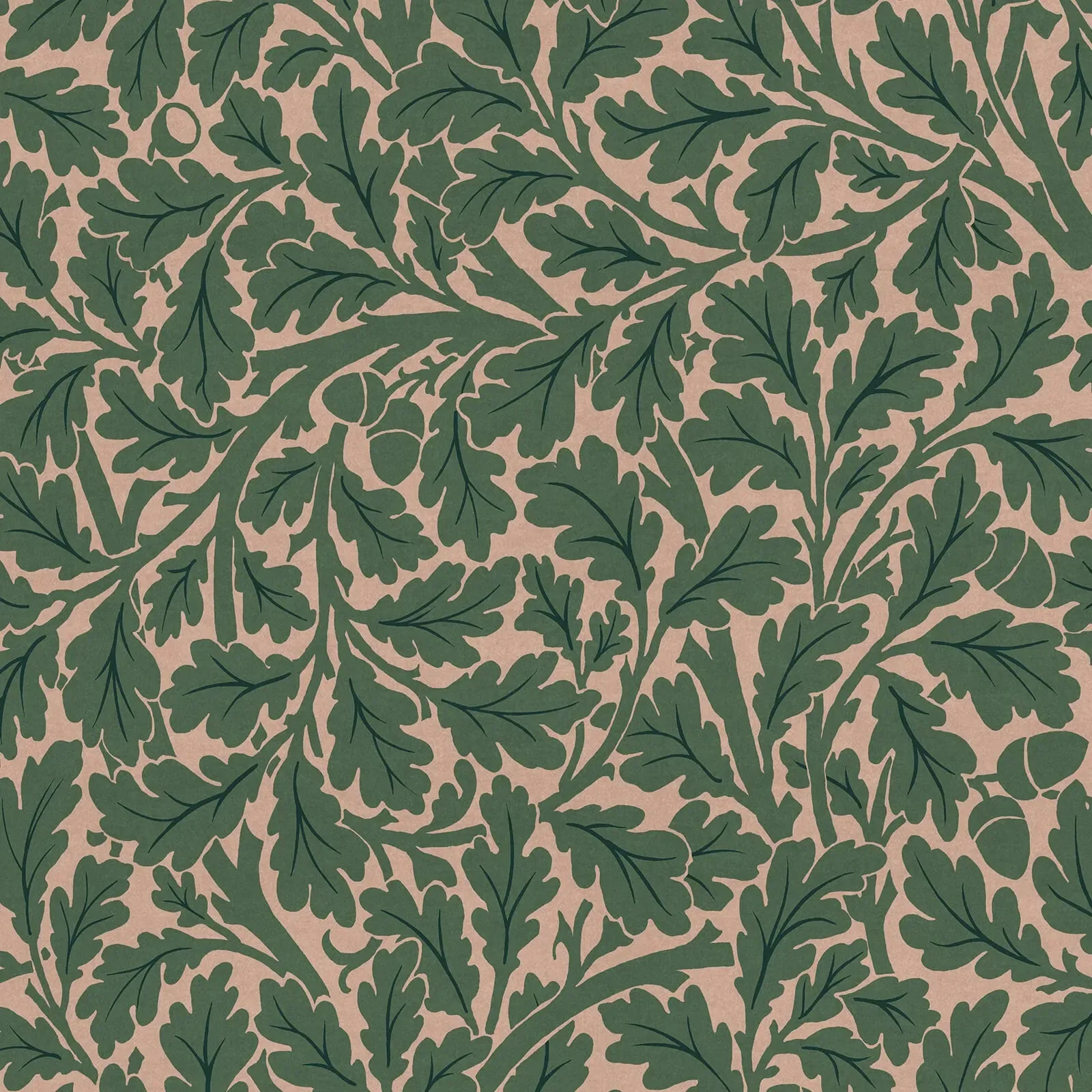 House of Hackney Quercus wallpaper in Tourmaline – SKU 1-WA-QUE-DI-OAK-XXX
