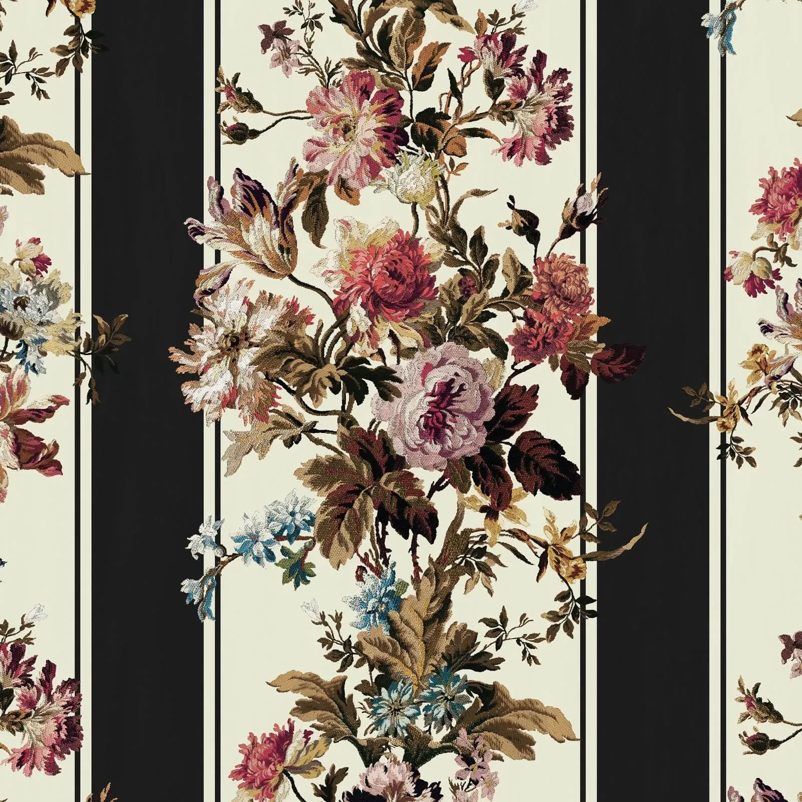 House of Hackney Rosetta Garland wallpaper in Noir – SKU 1-WA-ROG-DI-NOI-XXX
