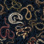 House of Hackney Snakes And Adders wallpaper in Black – SKU 1-WA-SER-DI-BLK-XXX