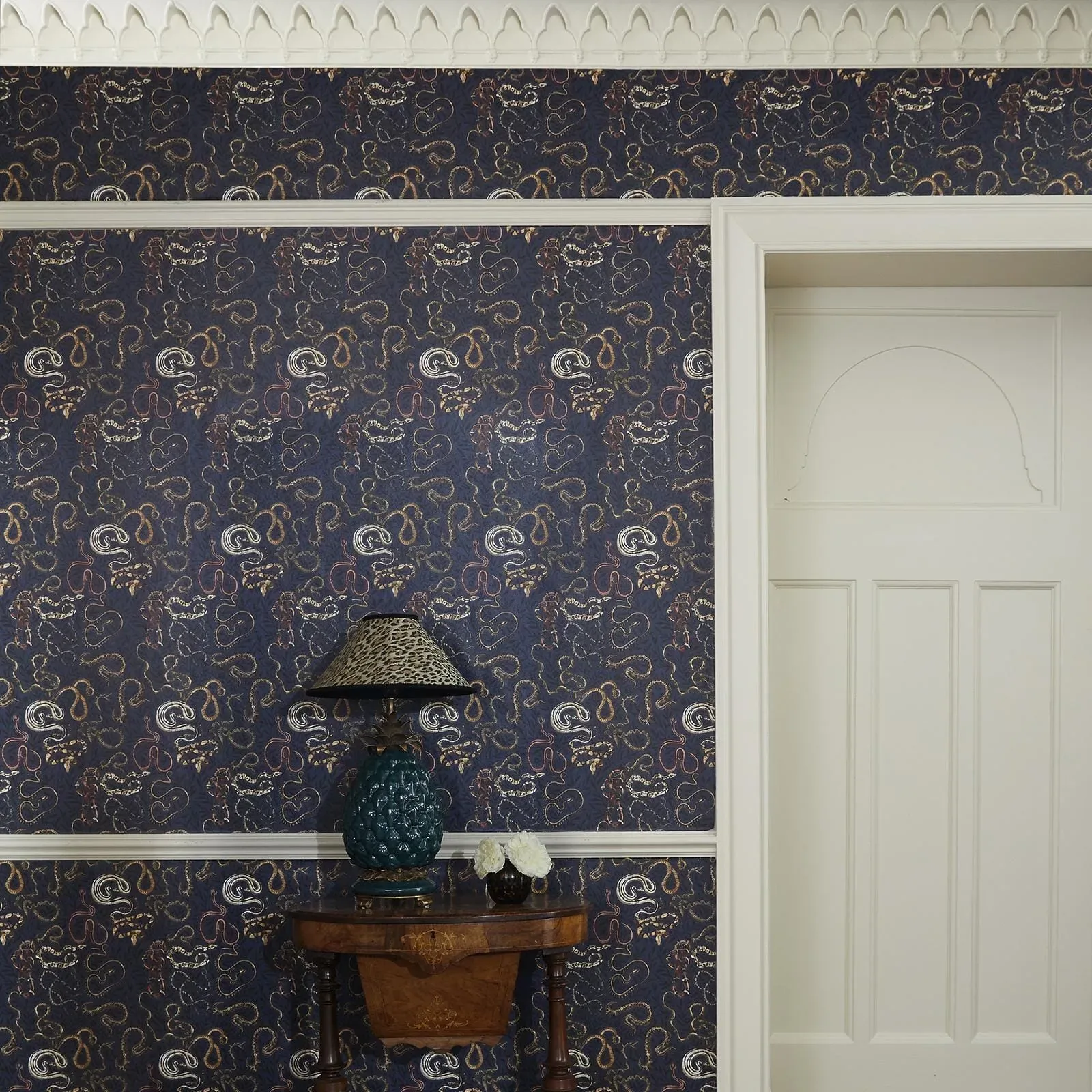 House of Hackney Snakes And Adders wallpaper in Black – SKU 1-WA-SER-DI-BLK-XXX