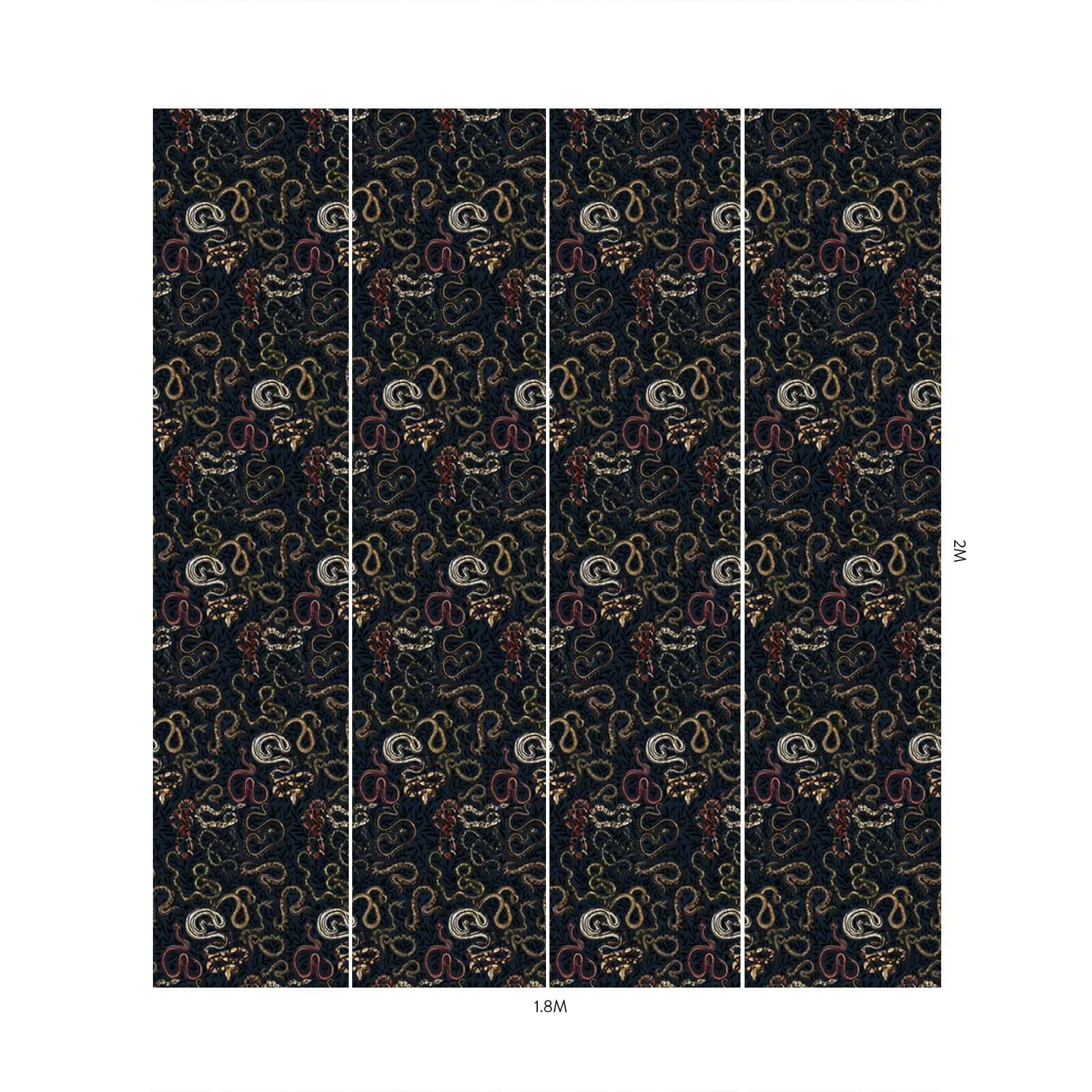 House of Hackney Snakes And Adders wallpaper in Black – SKU 1-WA-SER-DI-BLK-XXX