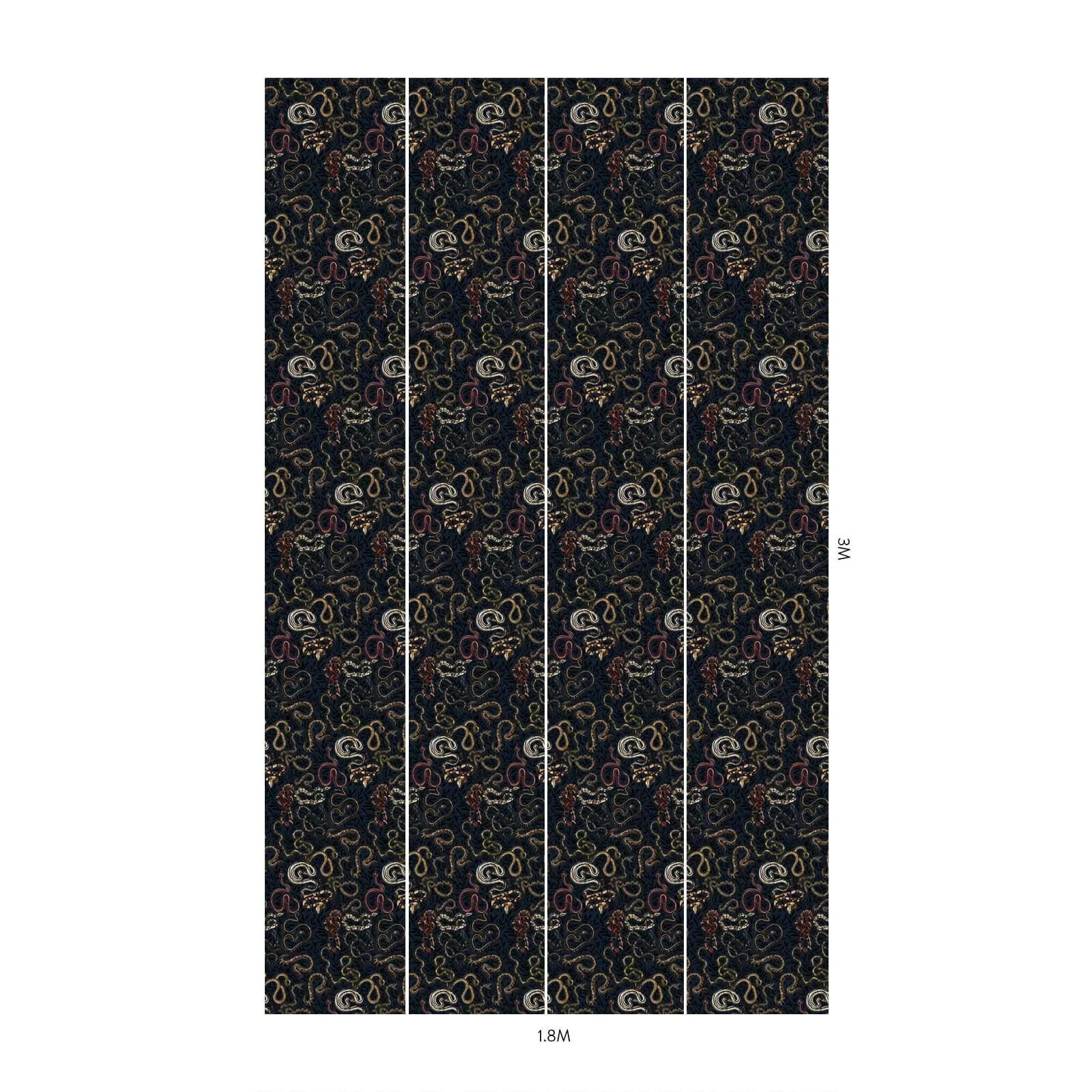 House of Hackney Snakes And Adders wallpaper in Black – SKU 1-WA-SER-DI-BLK-XXX