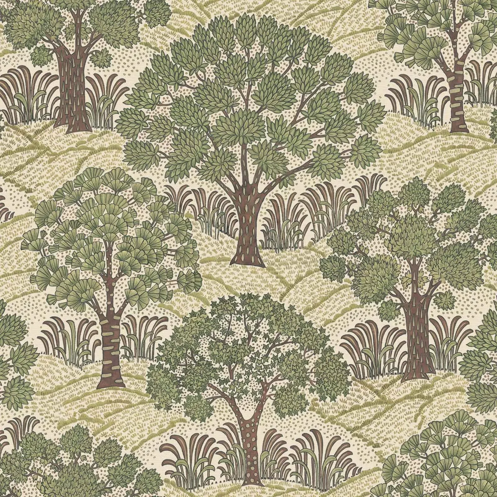 House of Hackney Trees Please wallpaper in Ecru – SKU 1-WA-TRP-DI-ECR-XXX