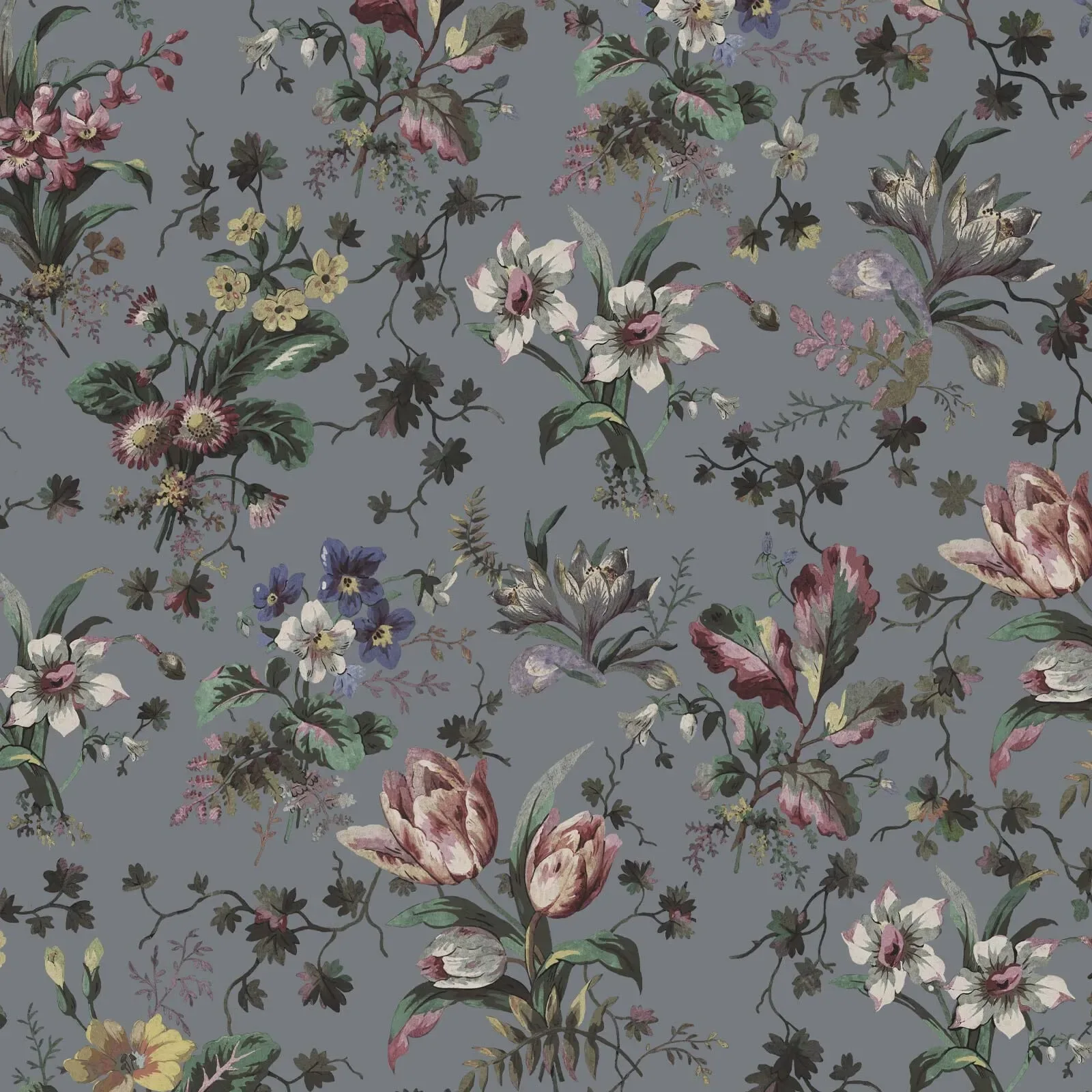 House of Hackney Tulipa wallpaper in Grey – SKU 1-WA-TUL-DI-GRY-XXX