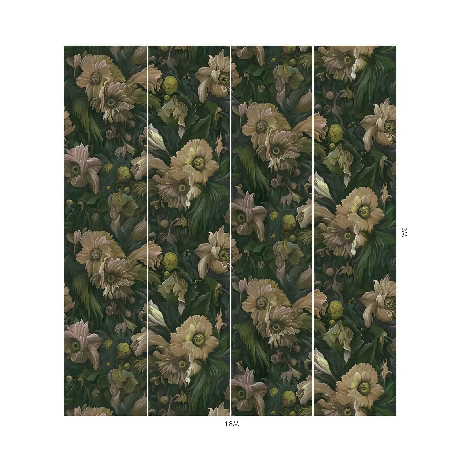 House of Hackney Umbra wallpaper in Verde – SKU 1-WA-UBR-DI-VER-XXX
