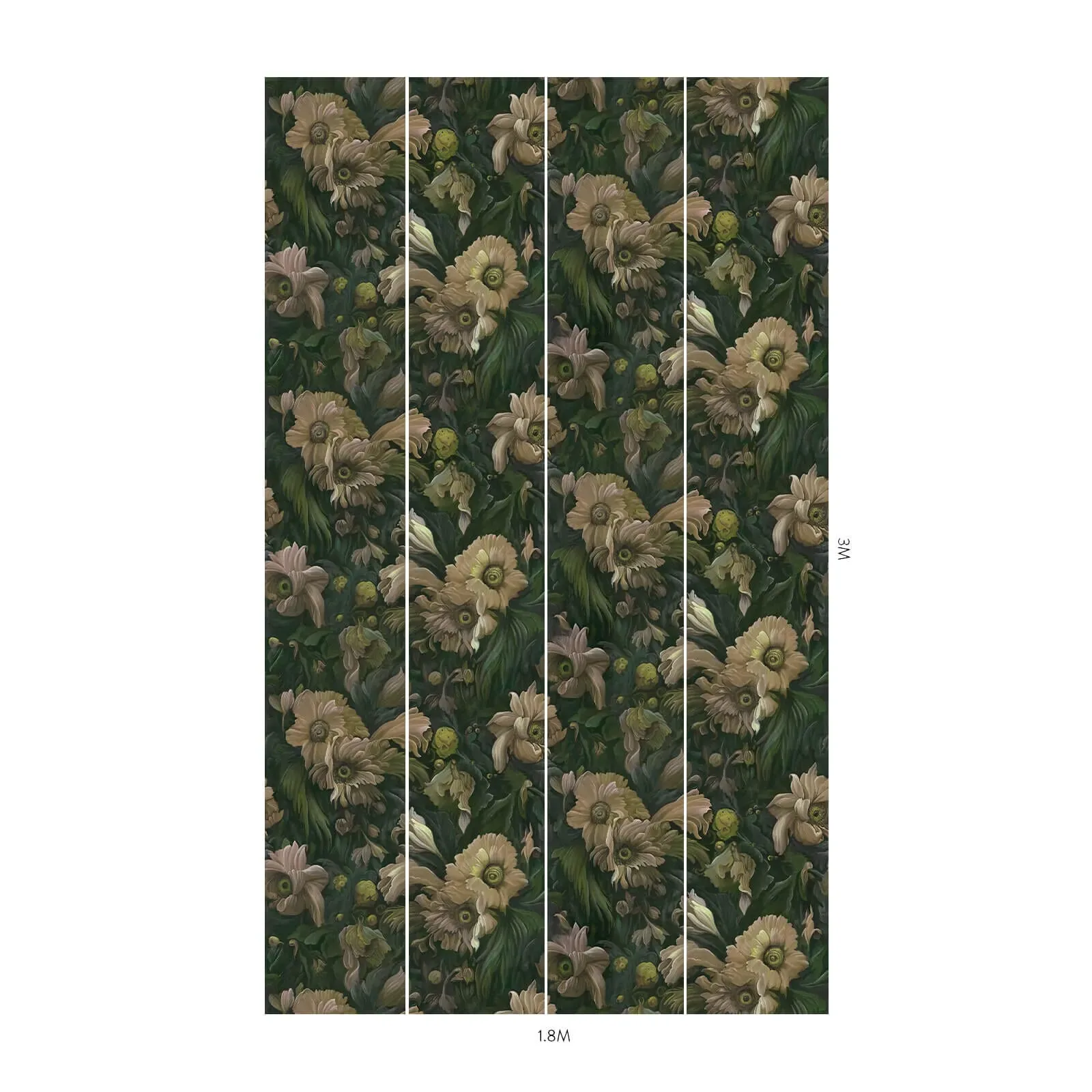 House of Hackney Umbra wallpaper in Verde – SKU 1-WA-UBR-DI-VER-XXX