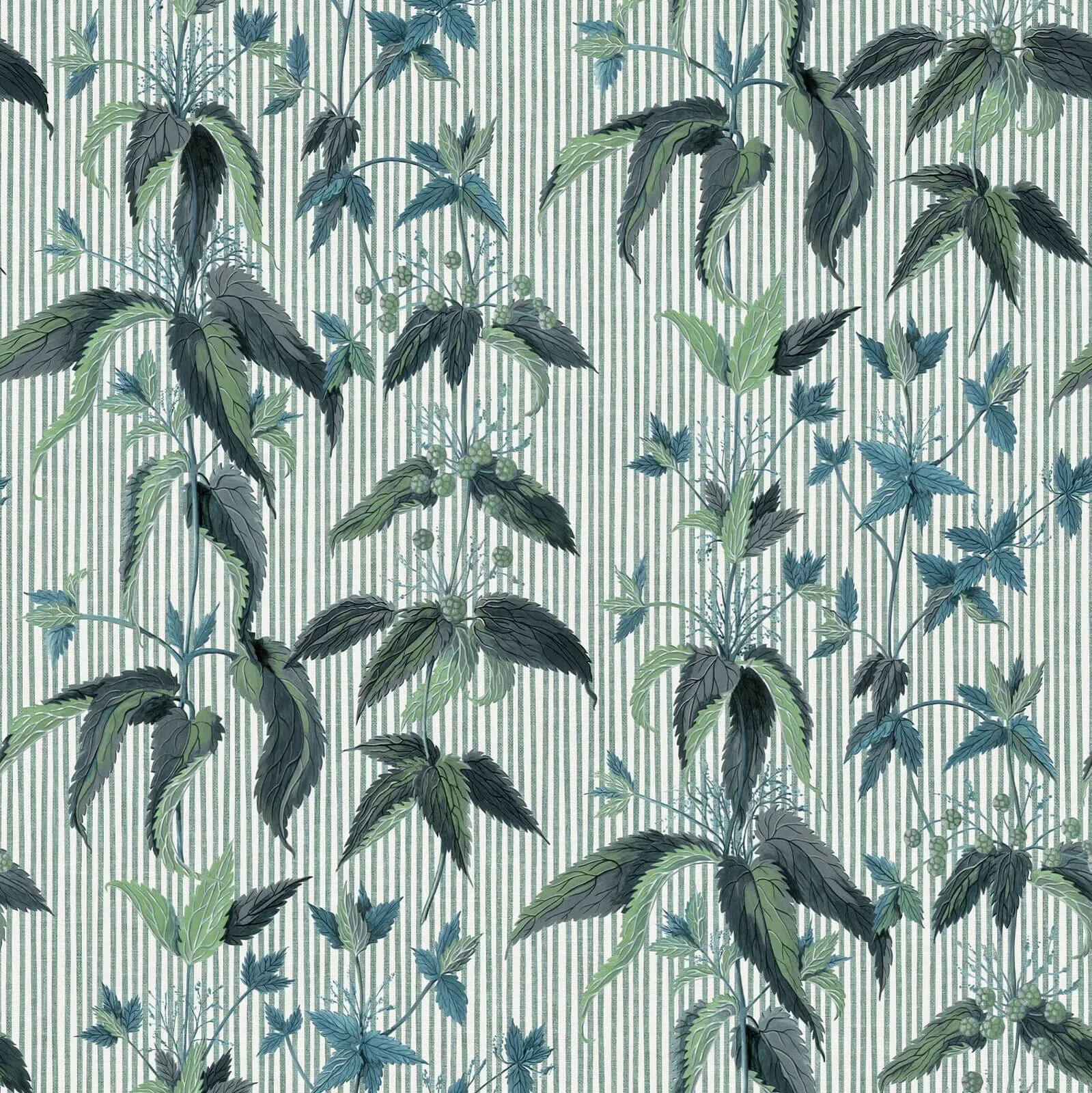 House of Hackney Urtica wallpaper in Myrtle Stripe – SKU 1-WA-UTC-DI-MYS-XXX