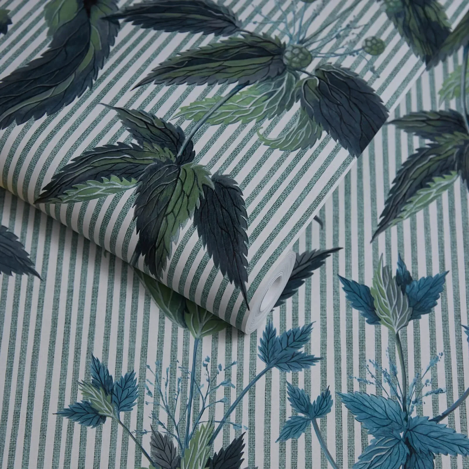 House of Hackney Urtica Wallpaper – Myrtle Stripe | Wallpaper Twins House of Hackney Urtica wallpaper in Myrtle Stripe – SKU 1-WA-UTC-DI-MYS-XXX