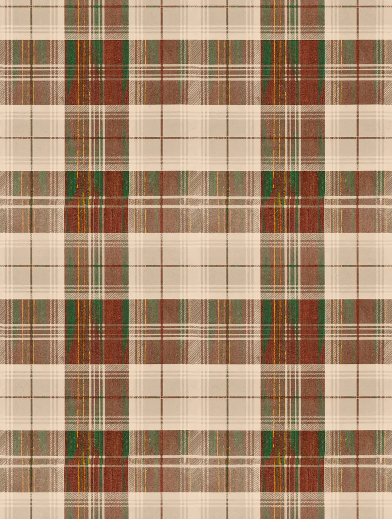 MINDTHEGAP COUNTRYSIDE PLAID Leather wallpaper (WP30012)